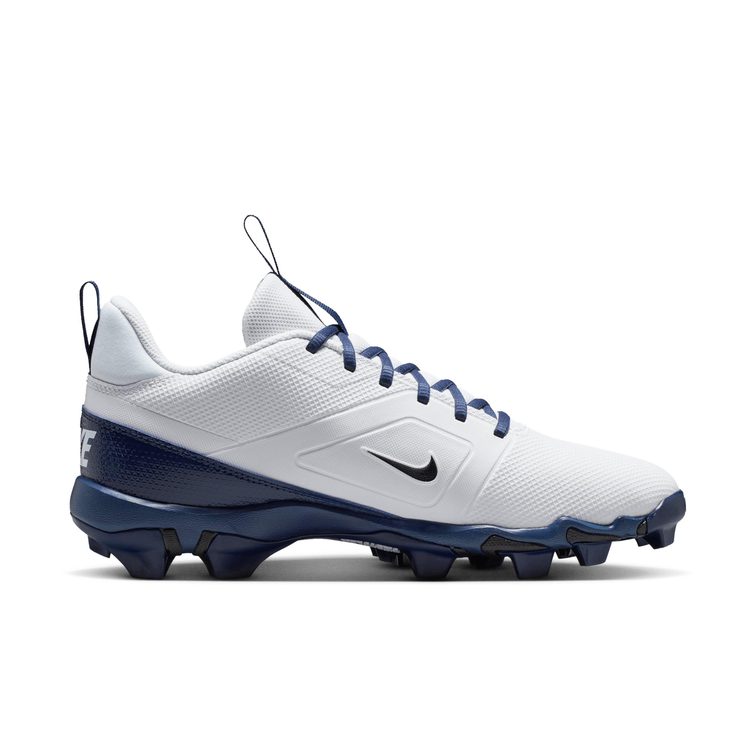 Nike Alpha Menace 4 Shark "White/Midnight Navy/Black" Men's Football Cleat - WHITE/NAVY/BLACK Thumbnail View 1