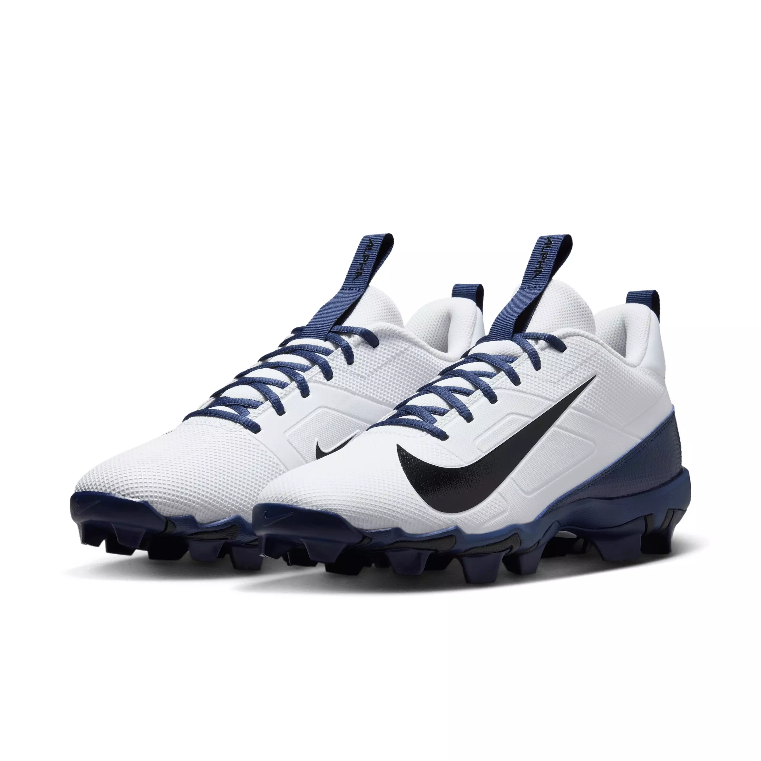 Nike Alpha Menace 4 Shark "White/Midnight Navy/Black" Men's Football Cleat - WHITE/NAVY/BLACK