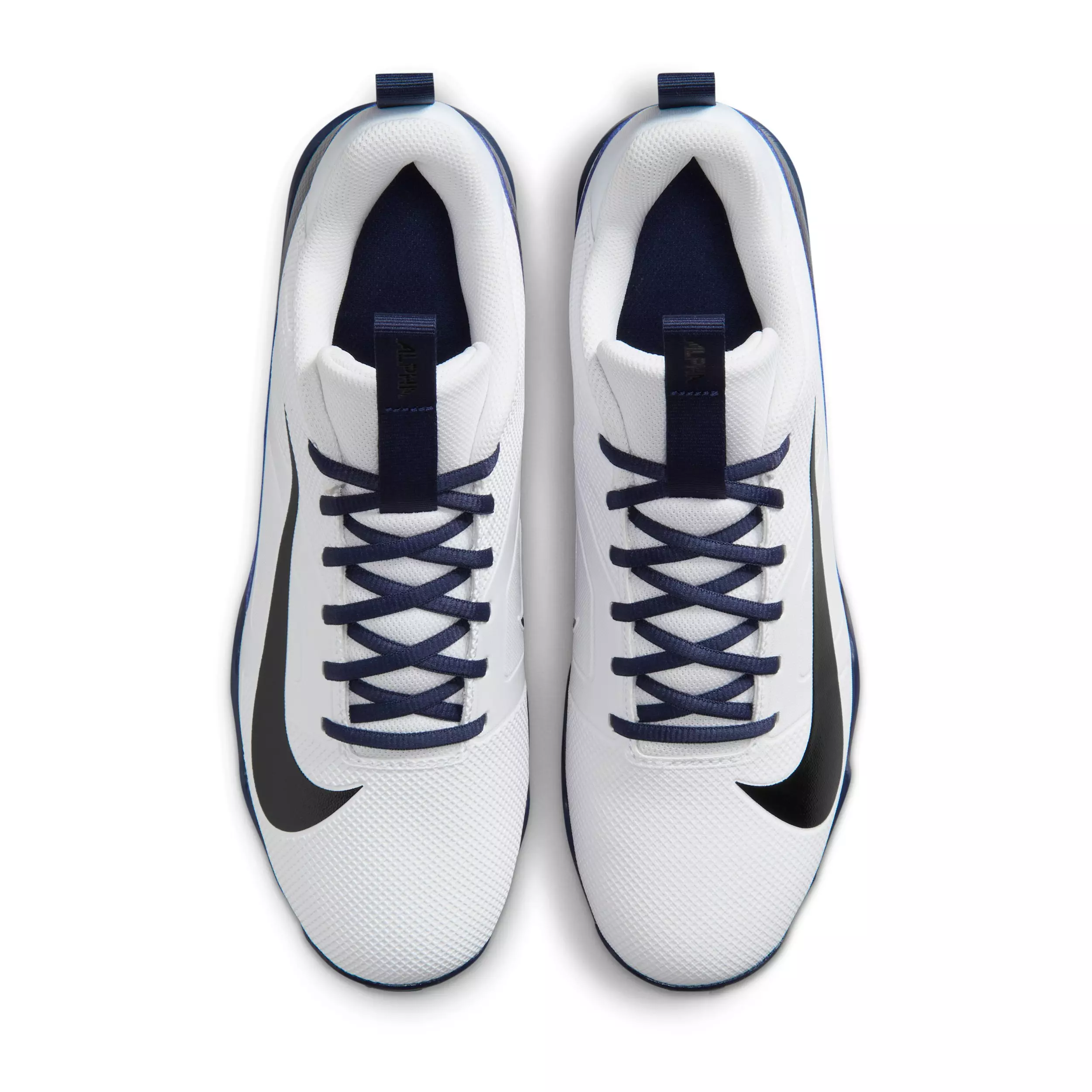 Nike Alpha Menace 4 Shark "White/Midnight Navy/Black" Men's Football Cleat - WHITE/NAVY/BLACK