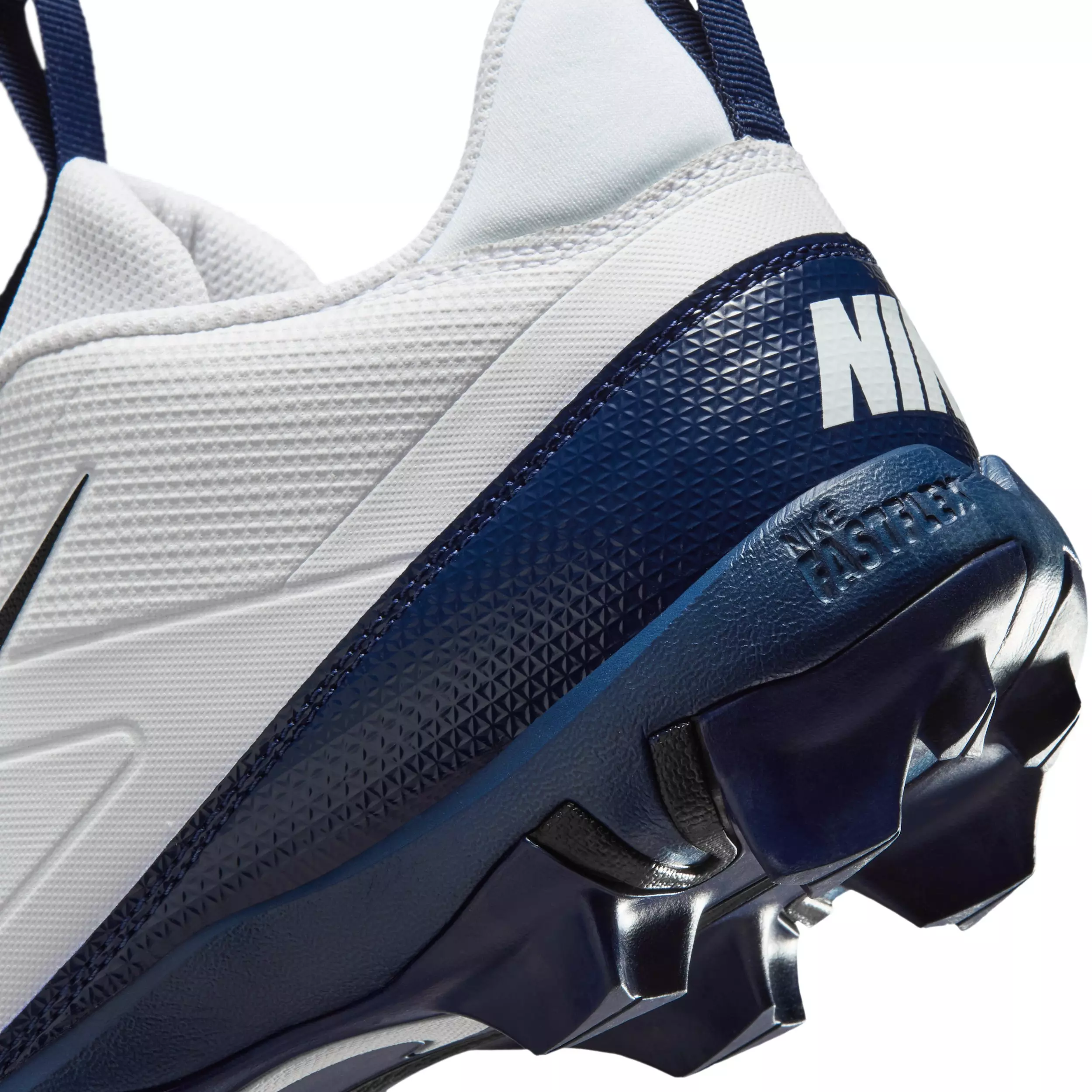 Nike Alpha Menace 4 Shark "White/Midnight Navy/Black" Men's Football Cleat - WHITE/NAVY/BLACK