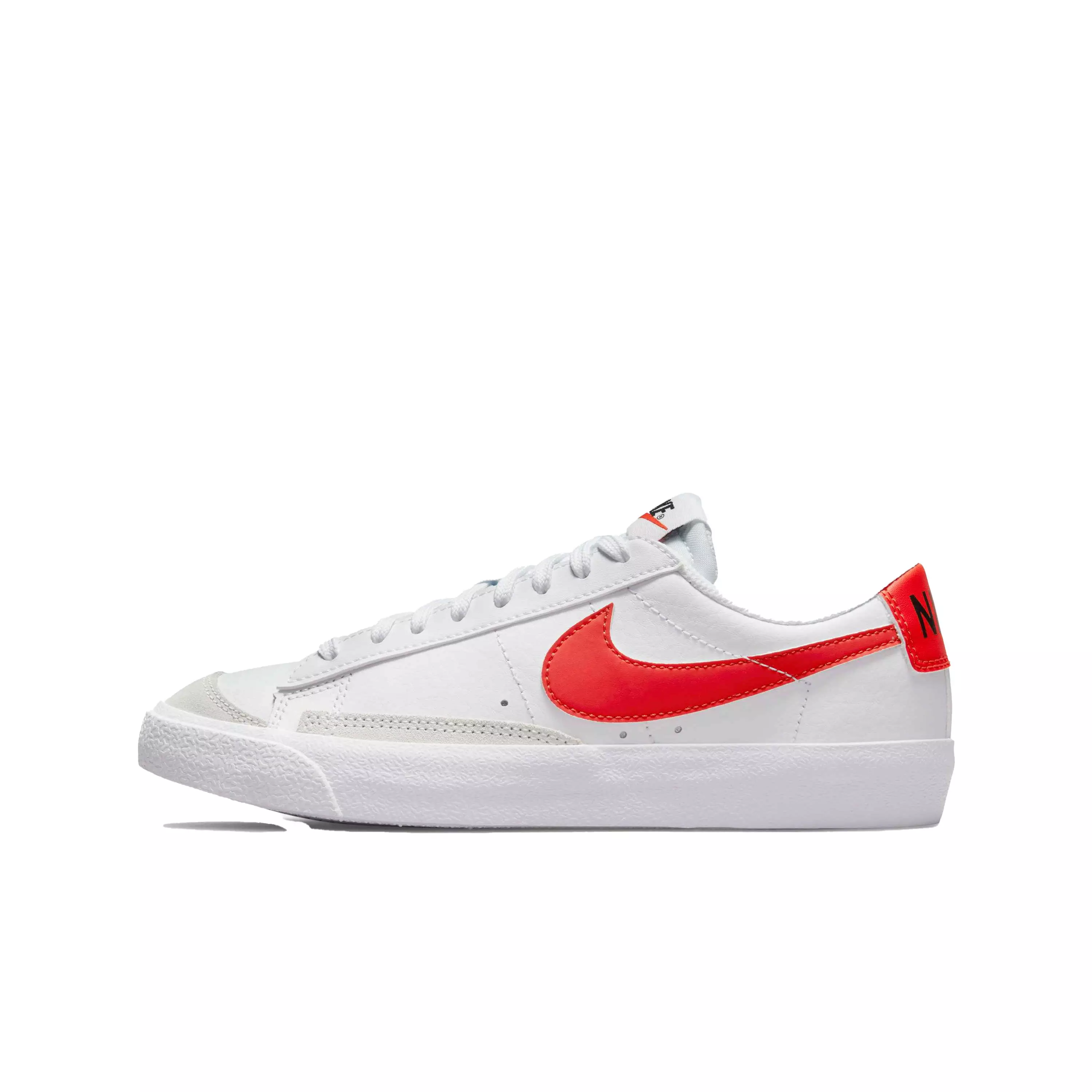 Nike Blazer Low '77 "White/Team Orange" Grade School Boys' Shoe - WHITE