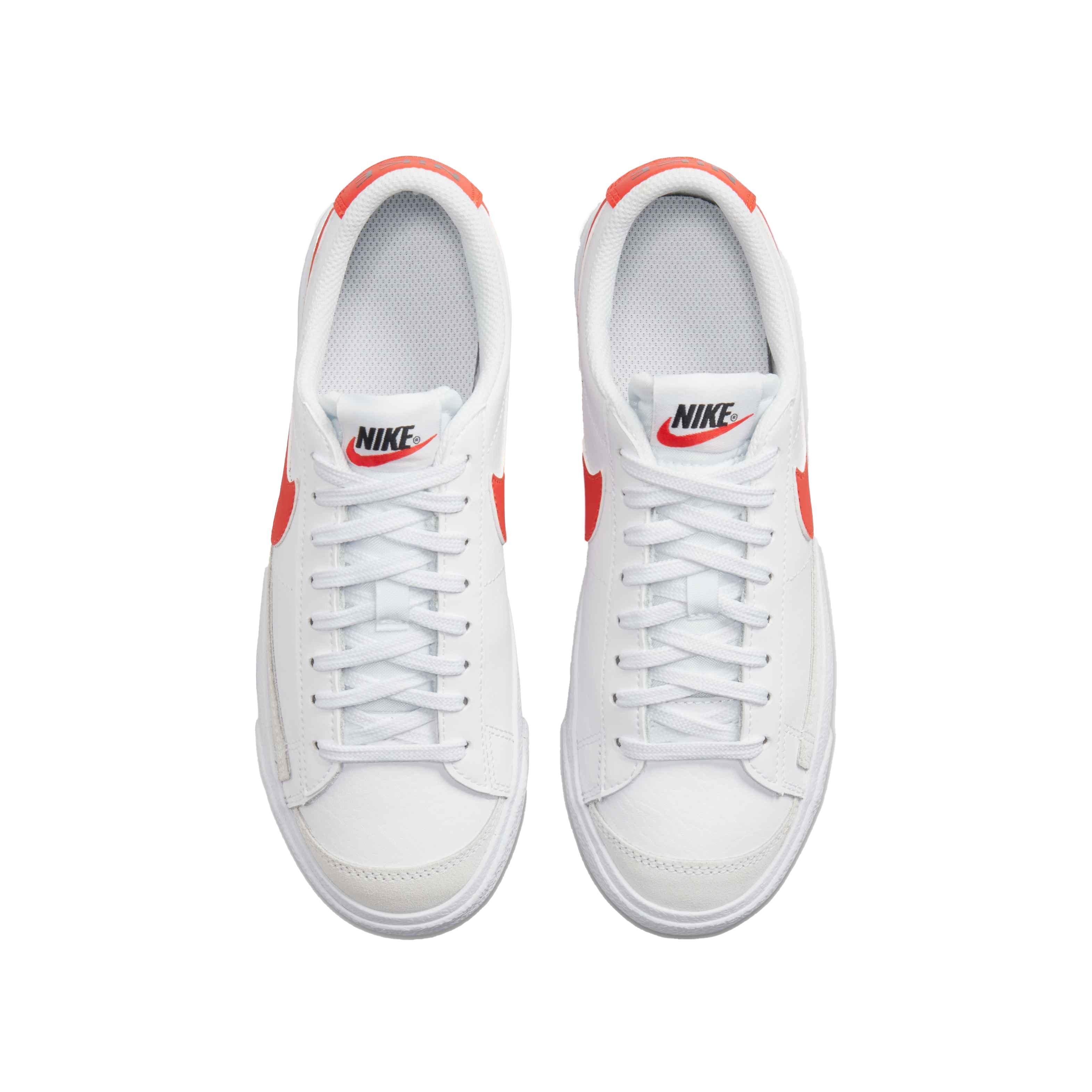 Nike Blazer Low '77 "White/Team Orange" Grade School Boys' Shoe - WHITE Thumbnail View 4