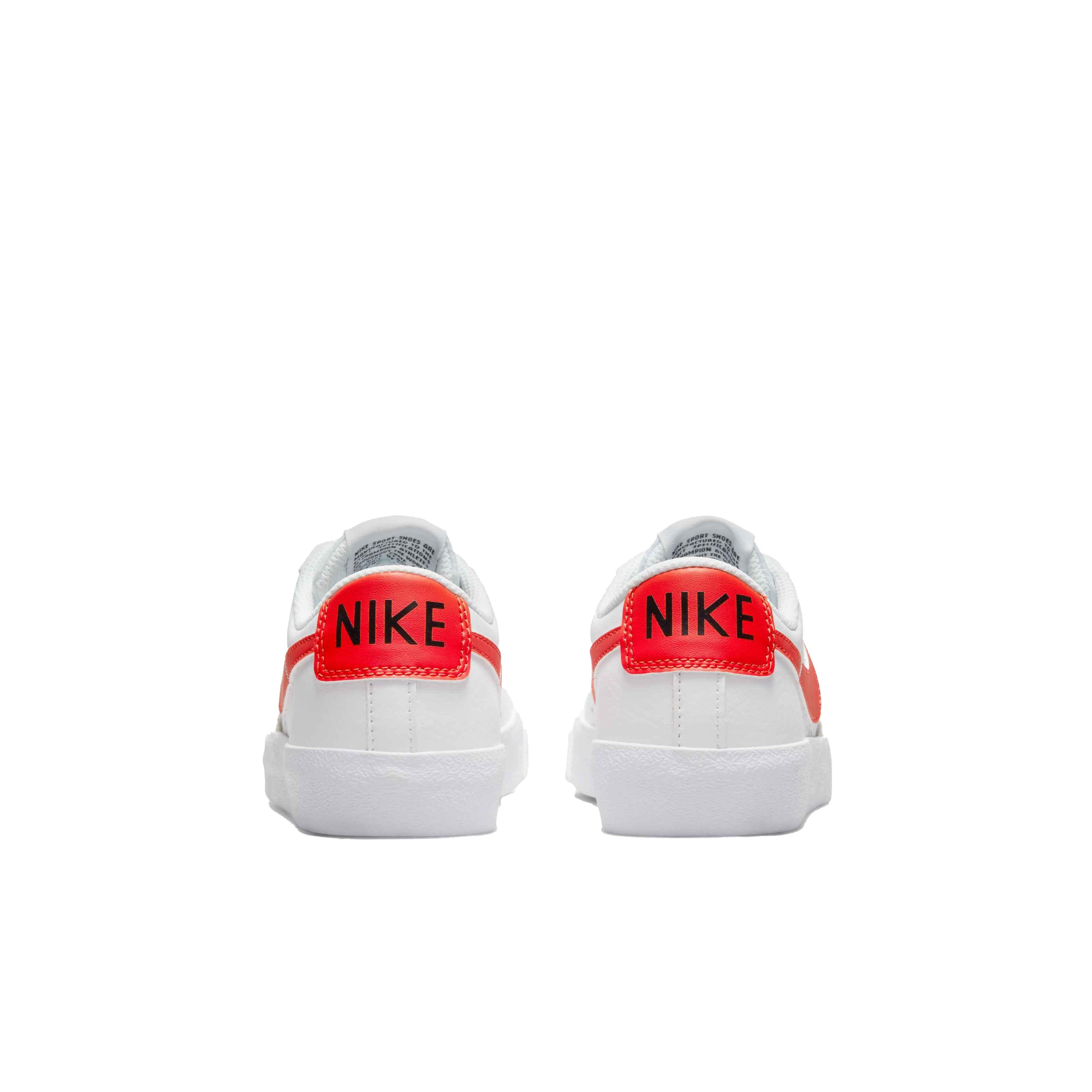 Nike Blazer Low '77 "White/Team Orange" Grade School Boys' Shoe - WHITE Thumbnail View 5
