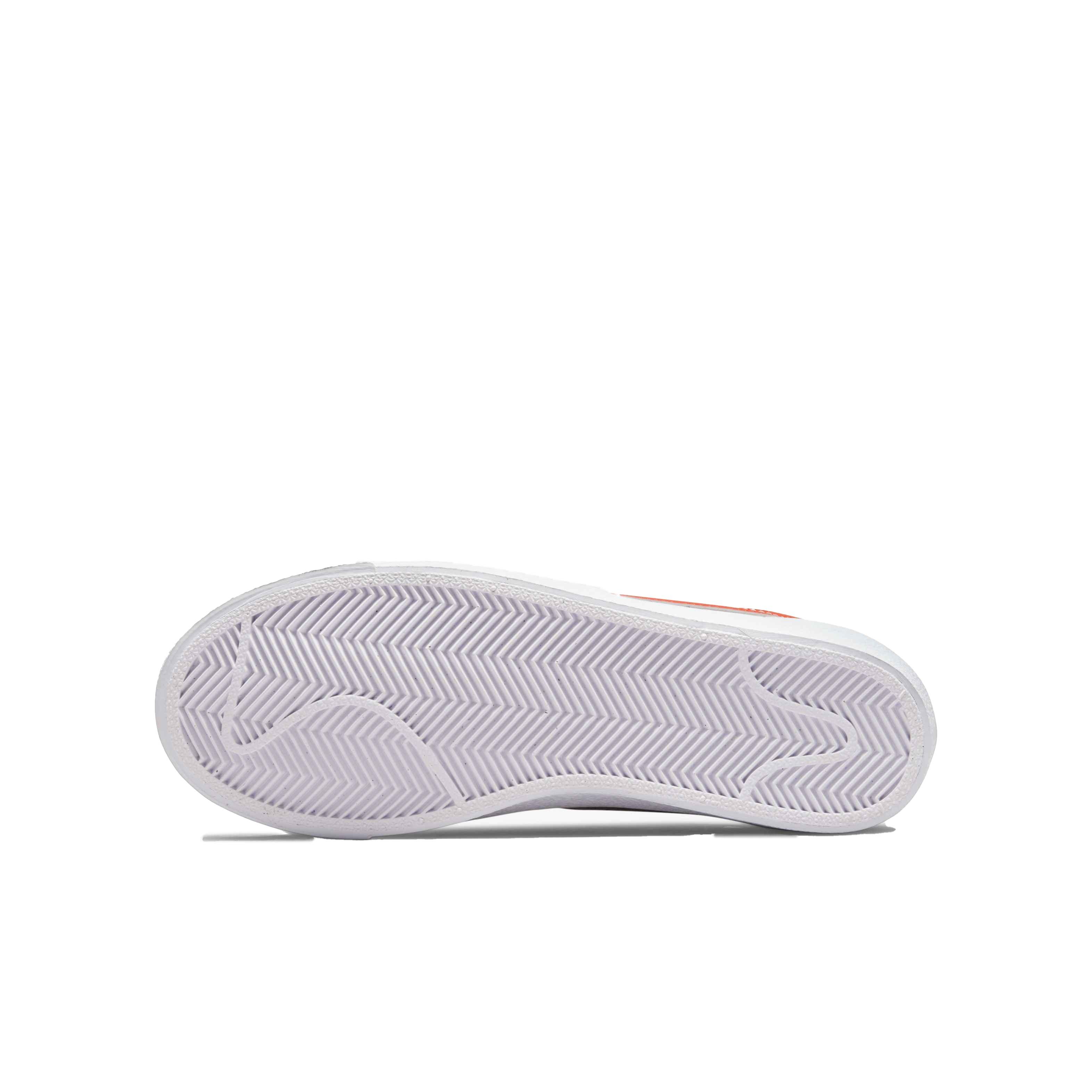 Nike Blazer Low '77 "White/Team Orange" Grade School Boys' Shoe - WHITE Thumbnail View 6