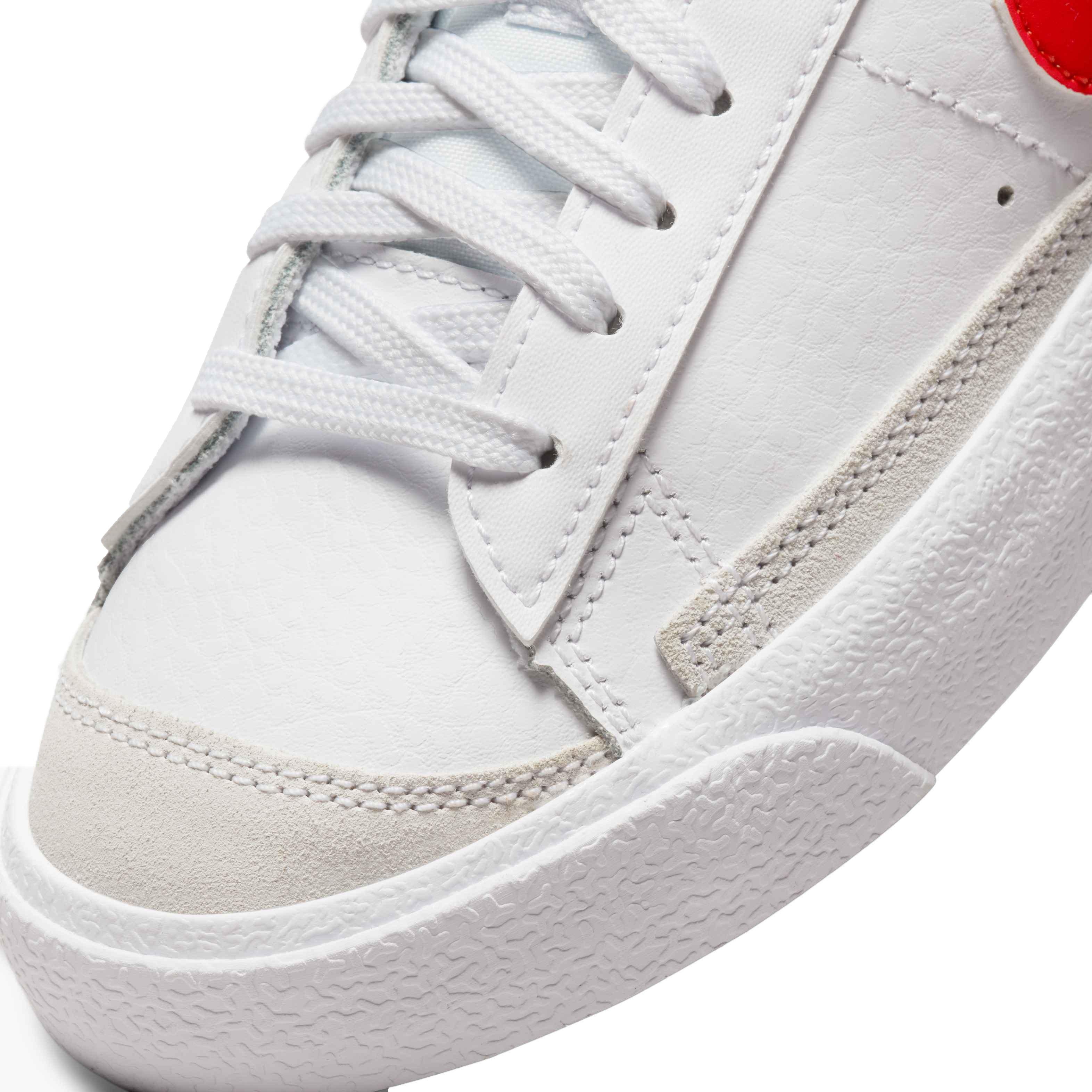 Nike Blazer Low '77 "White/Team Orange" Grade School Boys' Shoe - WHITE Thumbnail View 7