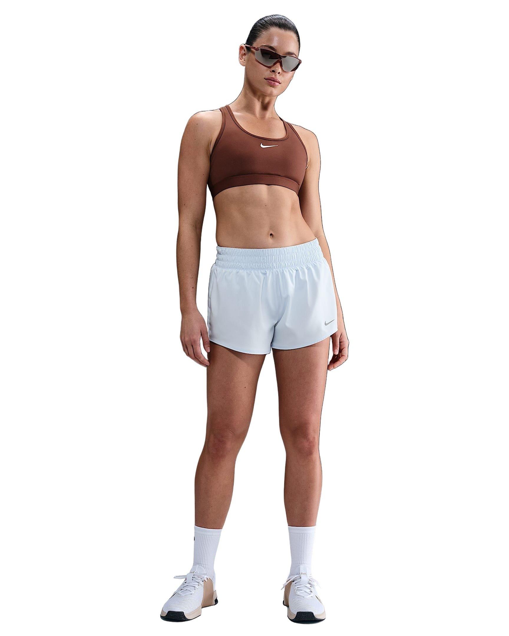 Nike Women's Swoosh Medium Support Padded Sports Bra -Brown - BROWN Thumbnail View 4