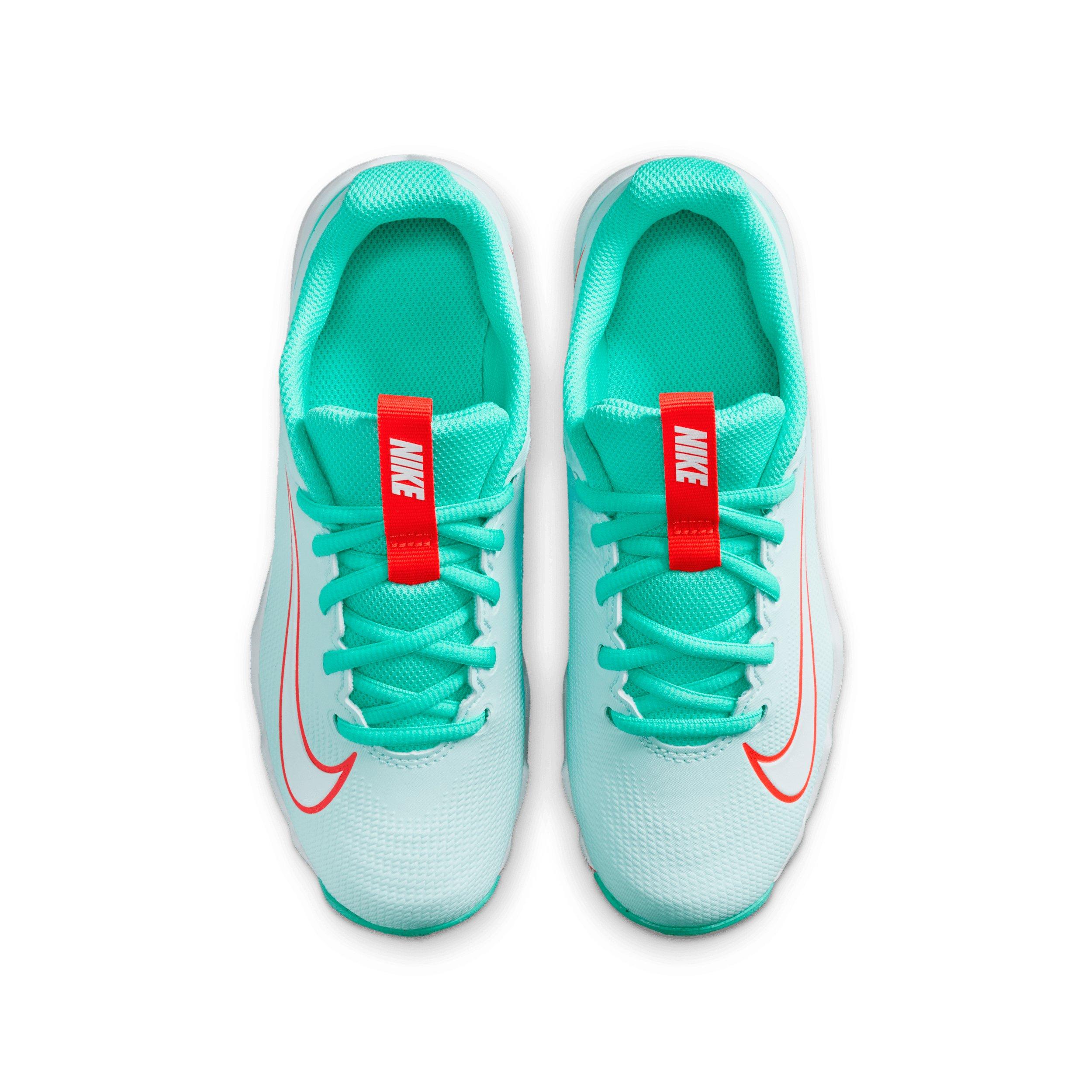 Nike Vapor Shark 3 "Glacier Blue/Bright Crimson/Turquoise/White" Preschool Boys' Football Cleat - BLUE/CRIMSON/TURQUOISE/WHITE Thumbnail View 4