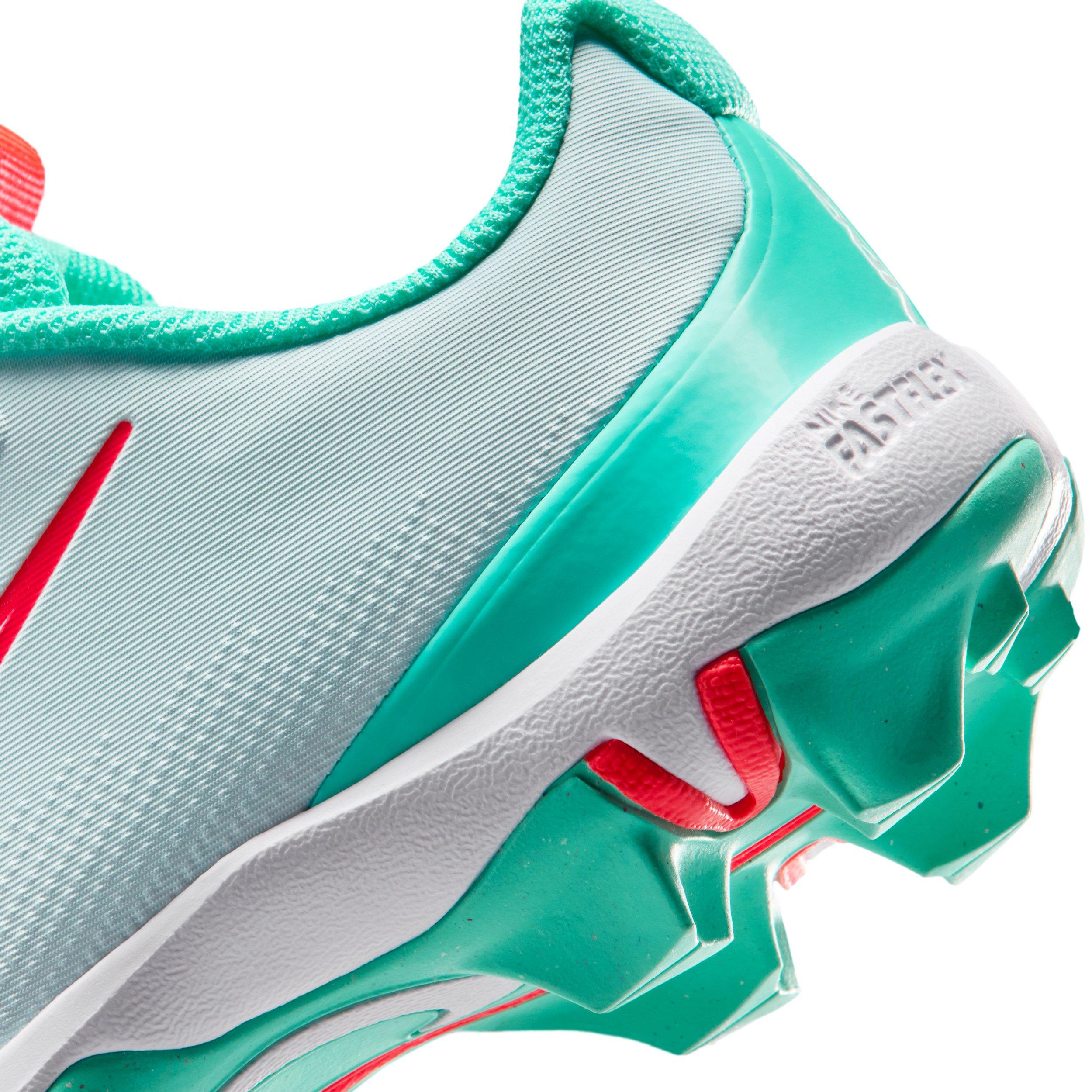 Nike Vapor Shark 3 "Glacier Blue/Bright Crimson/Turquoise/White" Preschool Boys' Football Cleat - BLUE/CRIMSON/TURQUOISE/WHITE Thumbnail View 9