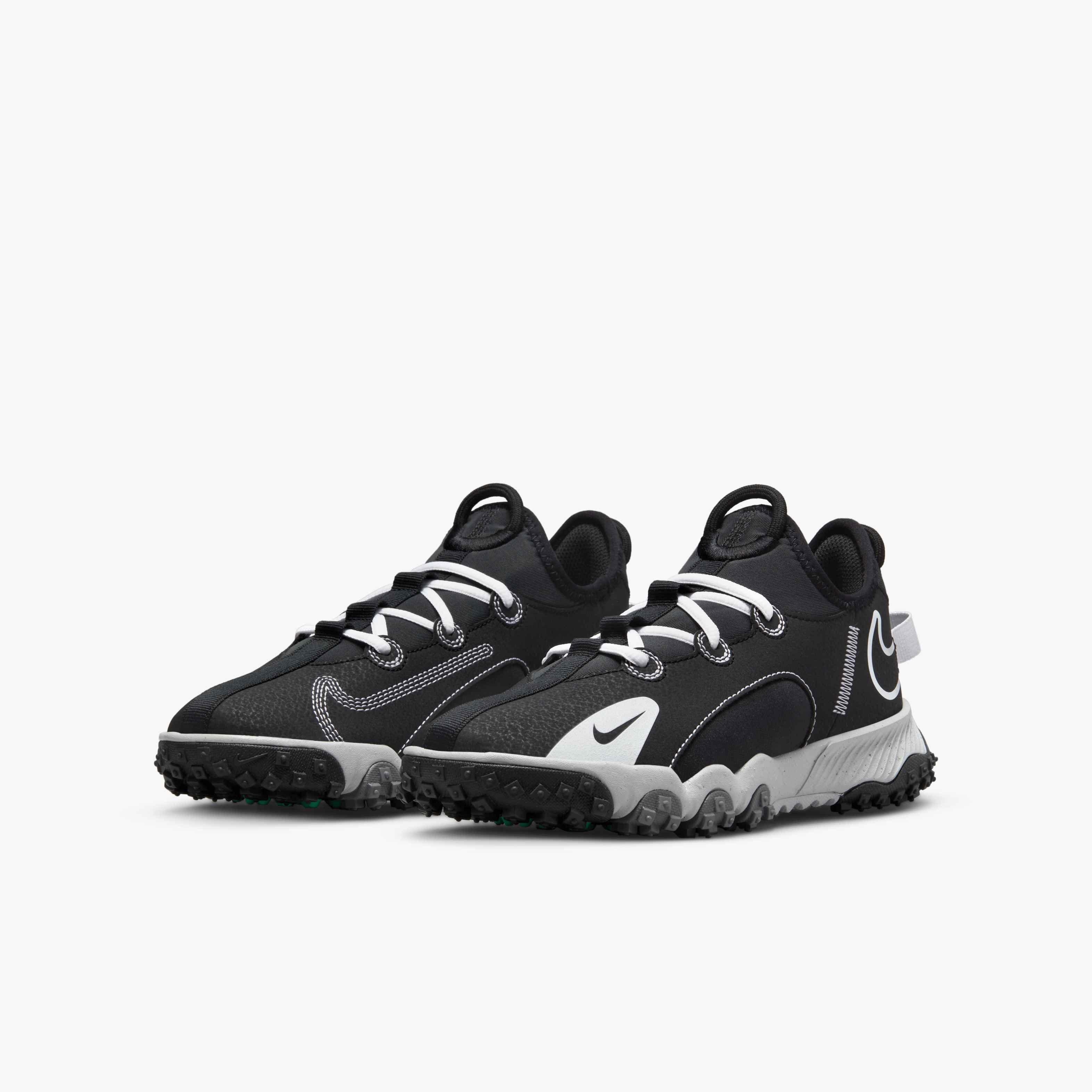 Nike Future Field "Black/White/Dark Smoke" Kids' Football Turf Cleat - BLACK Thumbnail View 5