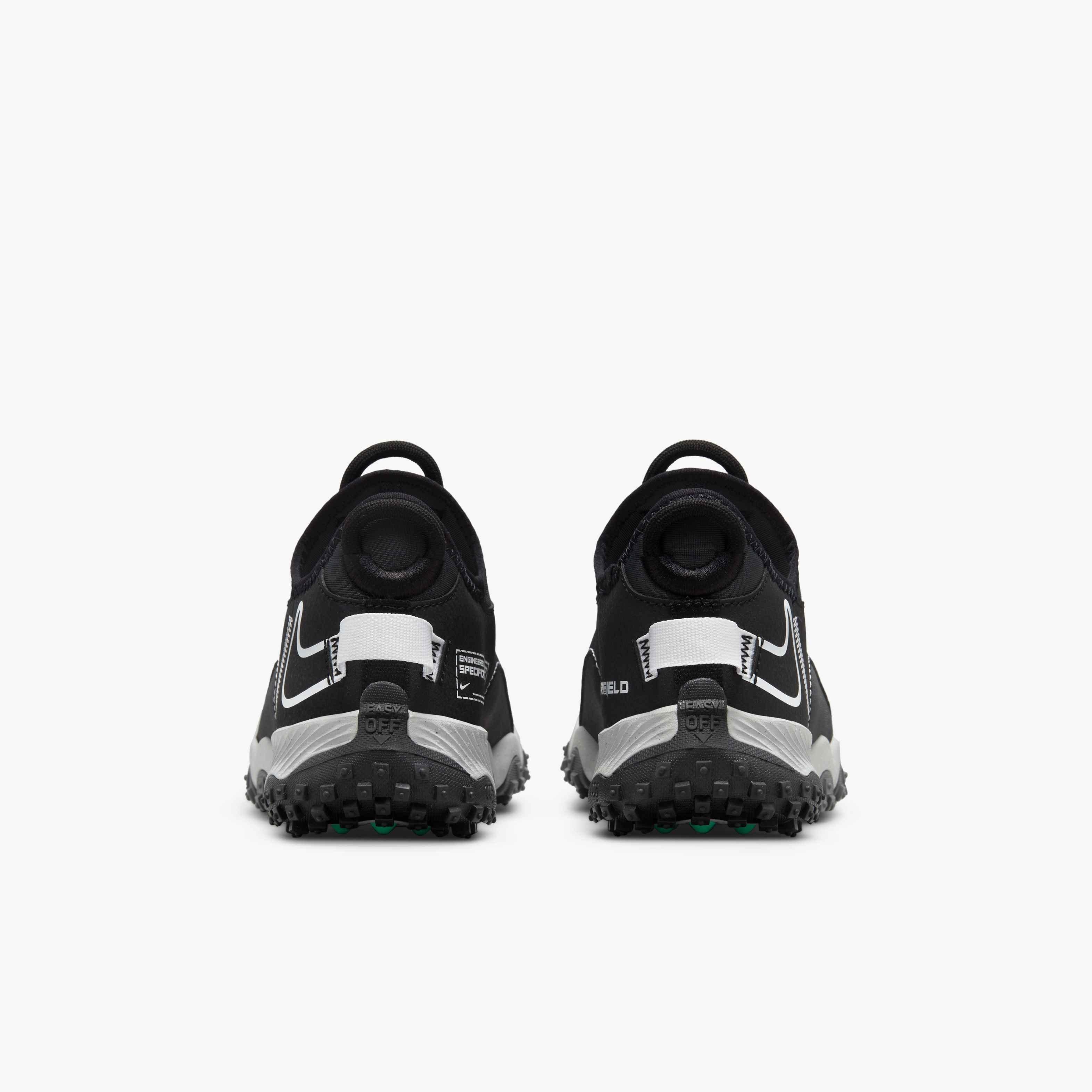 Nike Future Field "Black/White/Dark Smoke" Kids' Football Turf Cleat - BLACK Thumbnail View 6