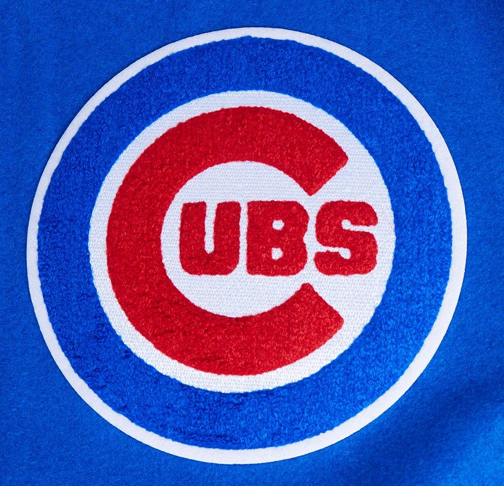 Pro Standard Men's MLB Chicago Cubs Mashup Rib Wool Varsity Jacket - Blue/Red - BLUE/RED Thumbnail View 6