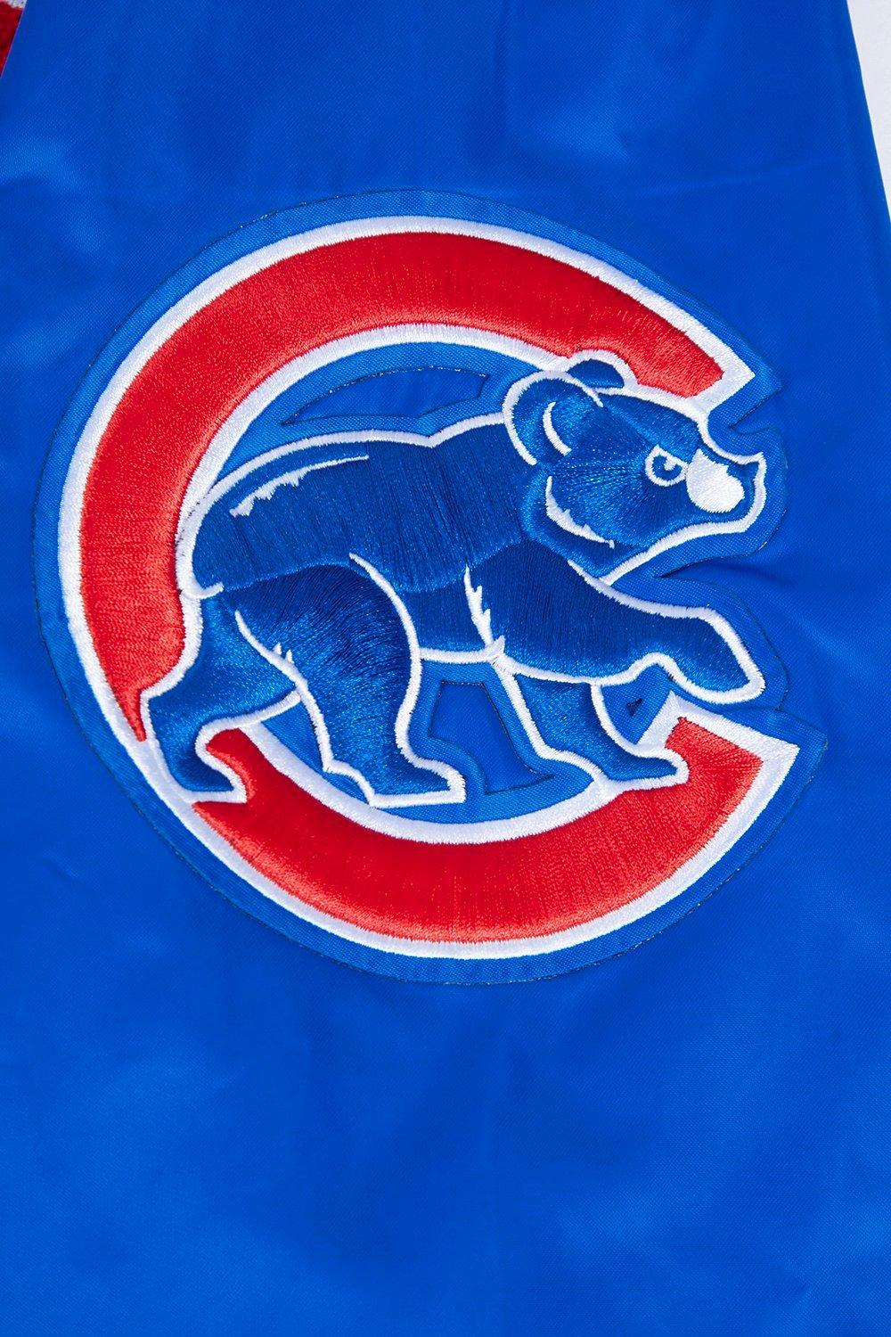 Pro Standard Men's MLB Chicago Cubs Mashup Rib Satin Jacket -Blue/Red - BLUE/RED Thumbnail View 8