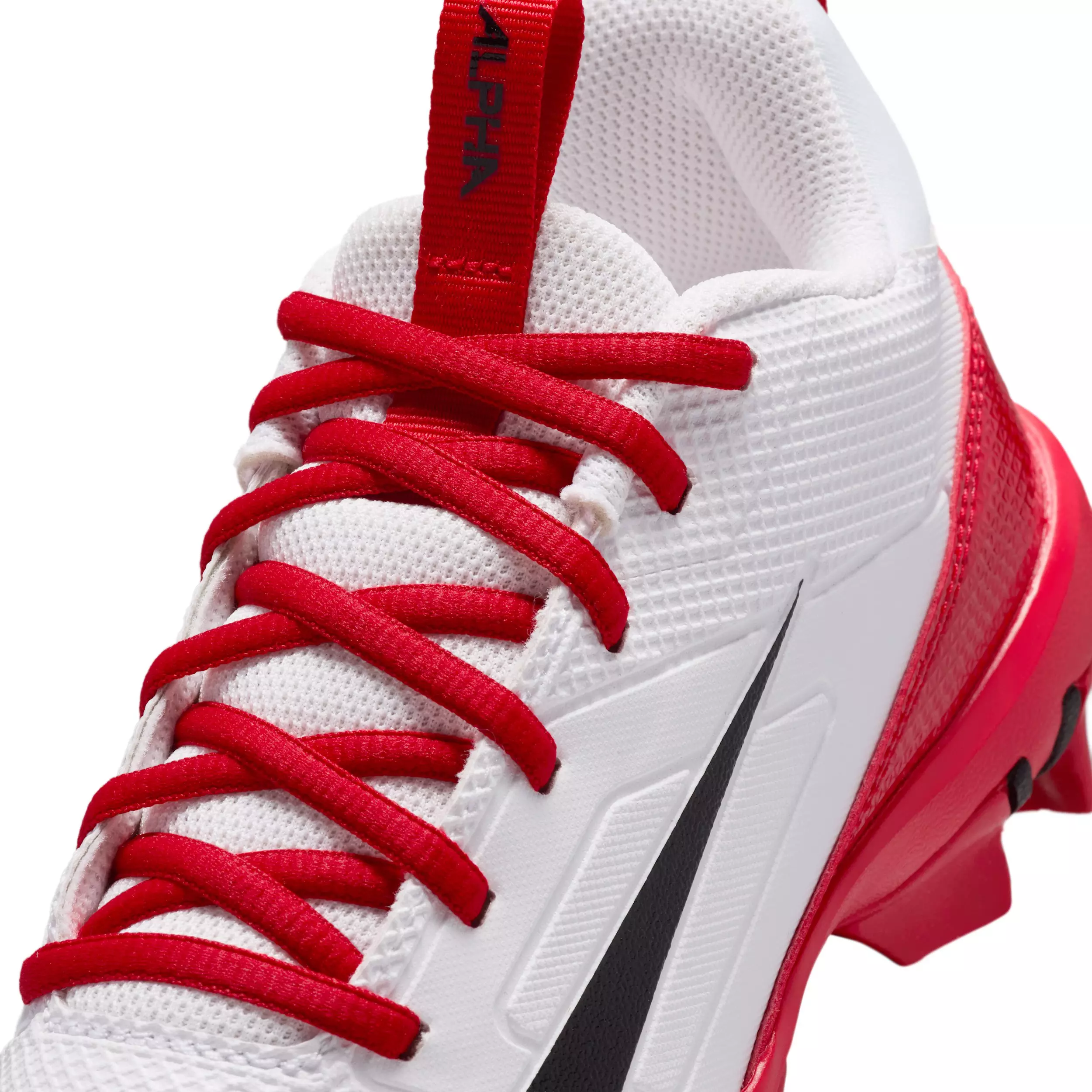 Nike Alpha Menace 4 Shark "White/University Red/Black" Preschool Boys' Football Cleat - WHITE/RED/BLACK
