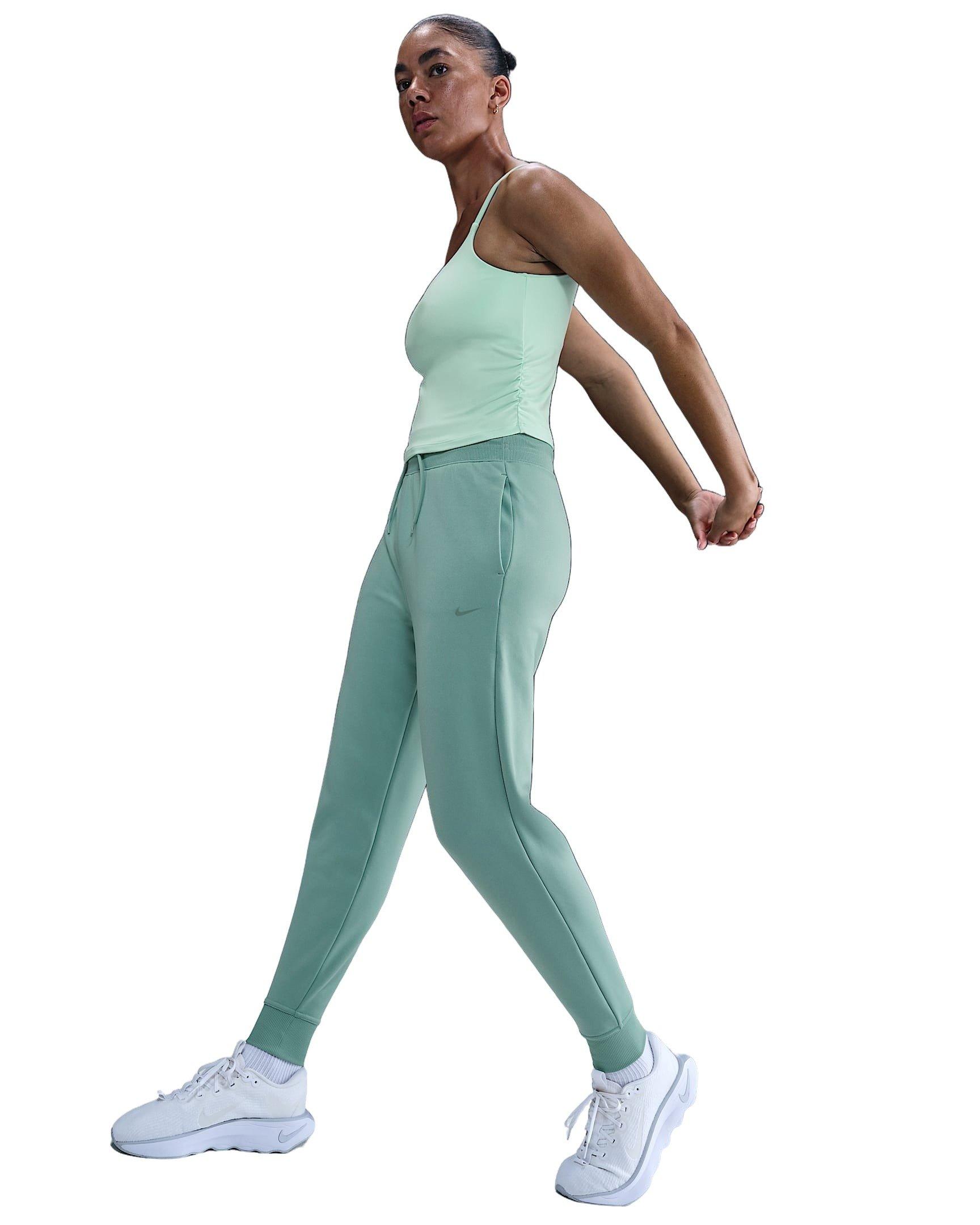 Nike Women's Therma-FIT One High-Waisted 7/8 Joggers -Green - GREEN Thumbnail View 3