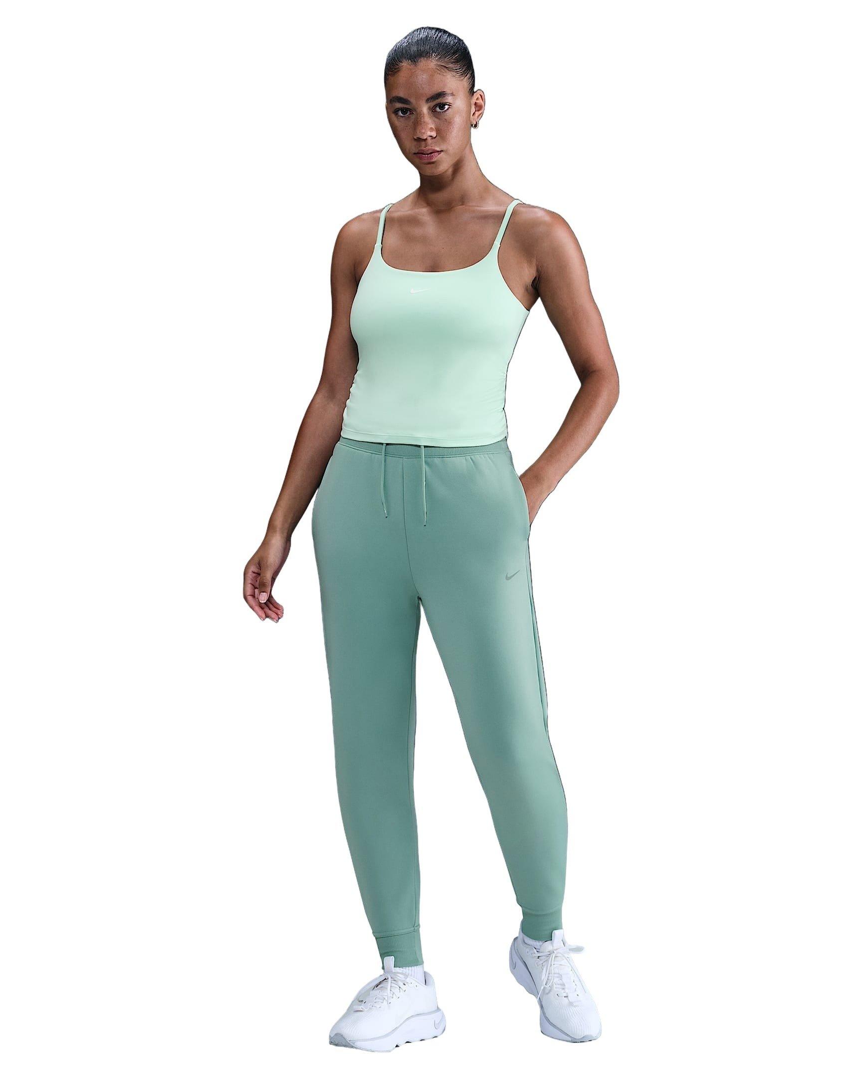 Nike Women's Therma-FIT One High-Waisted 7/8 Joggers -Green - GREEN Thumbnail View 4