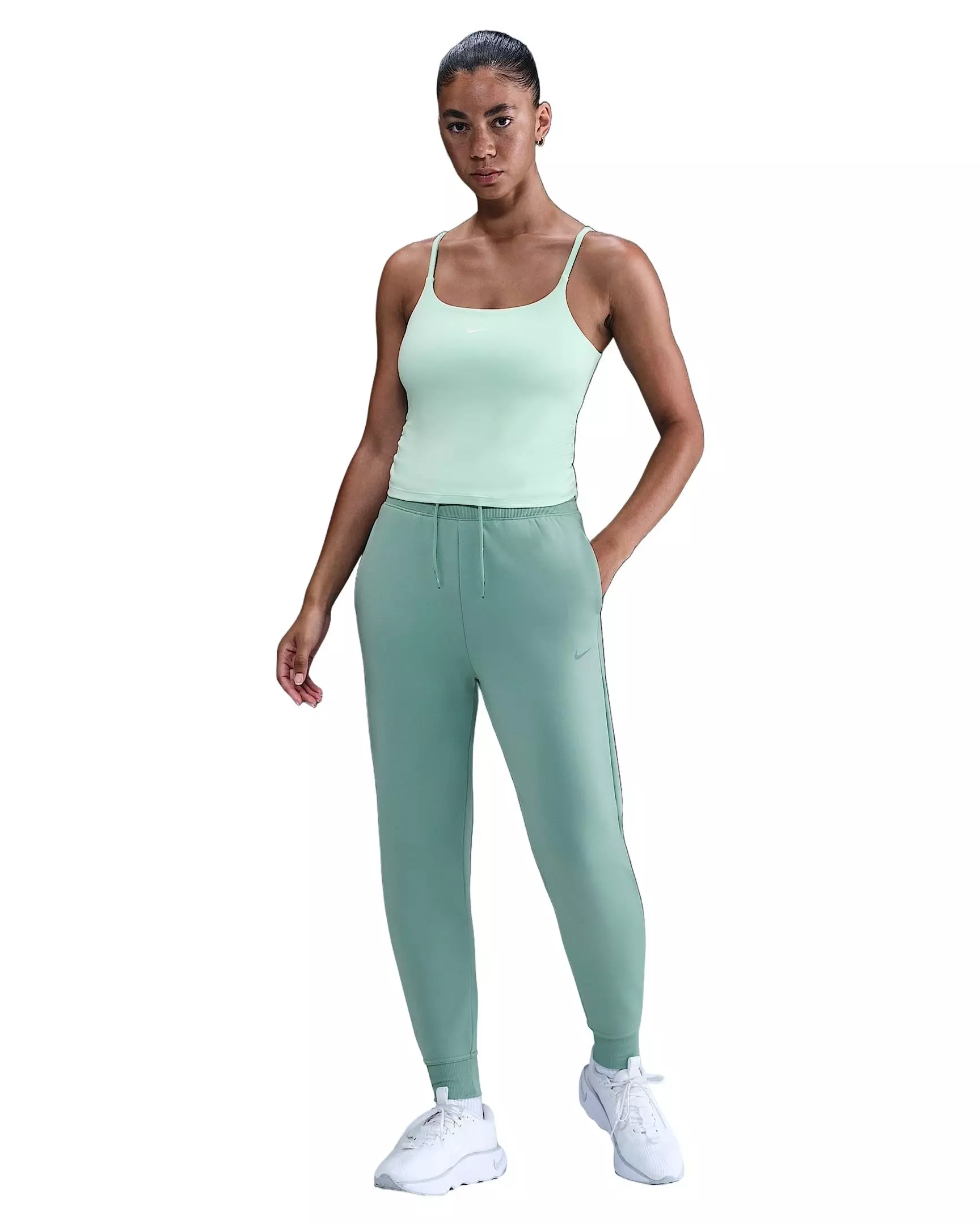 Nike Women's Therma-FIT One High-Waisted 7/8 Joggers -Green - GREEN