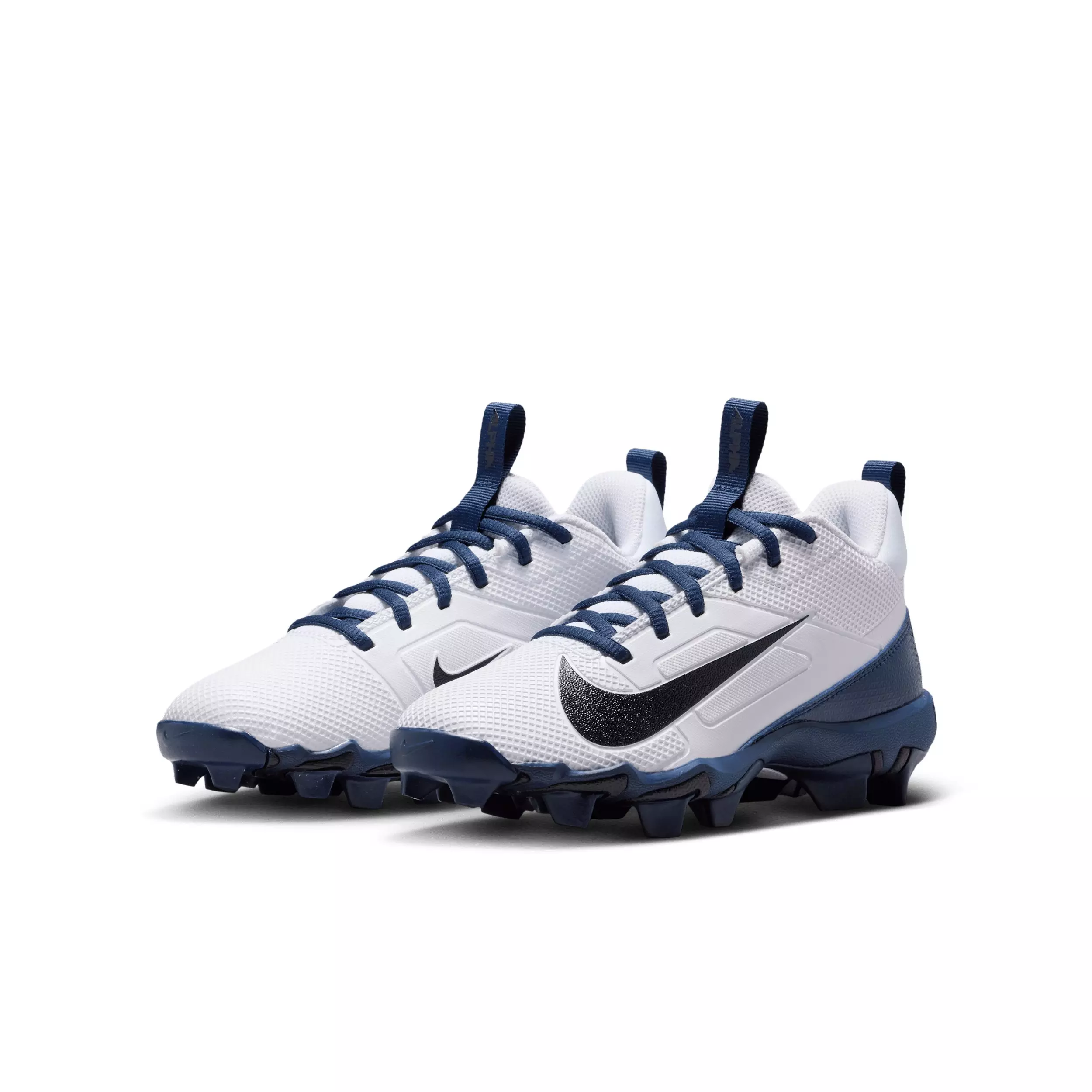 Nike Alpha Menace 4 Shark "White/Midnight Navy/Black" Preschool Boys' Football Cleat - WHITE/NAVY/BLACK
