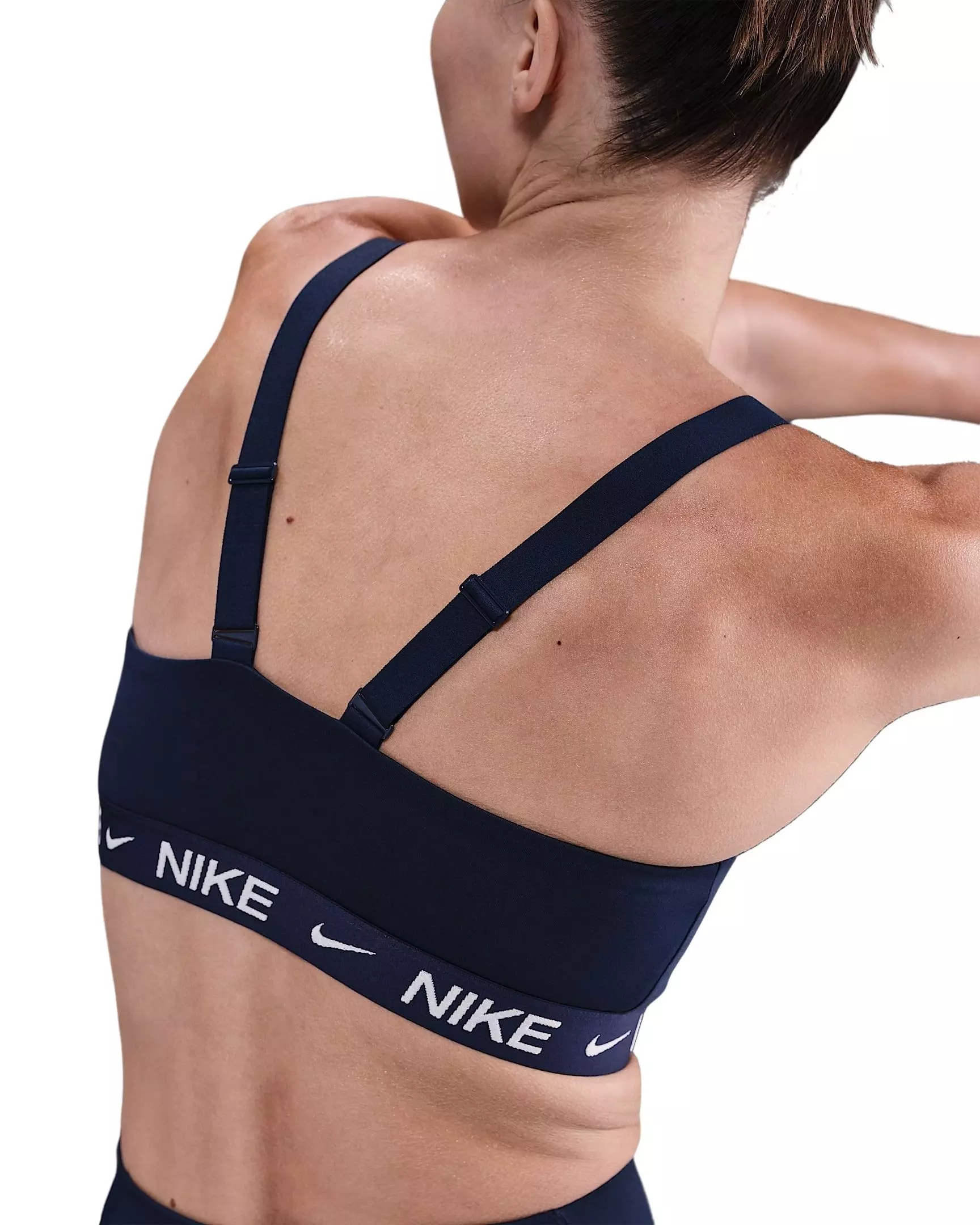 Nike Women's Indy Medium Support Padded Adjustable Sports Bra -Navy - NAVY
