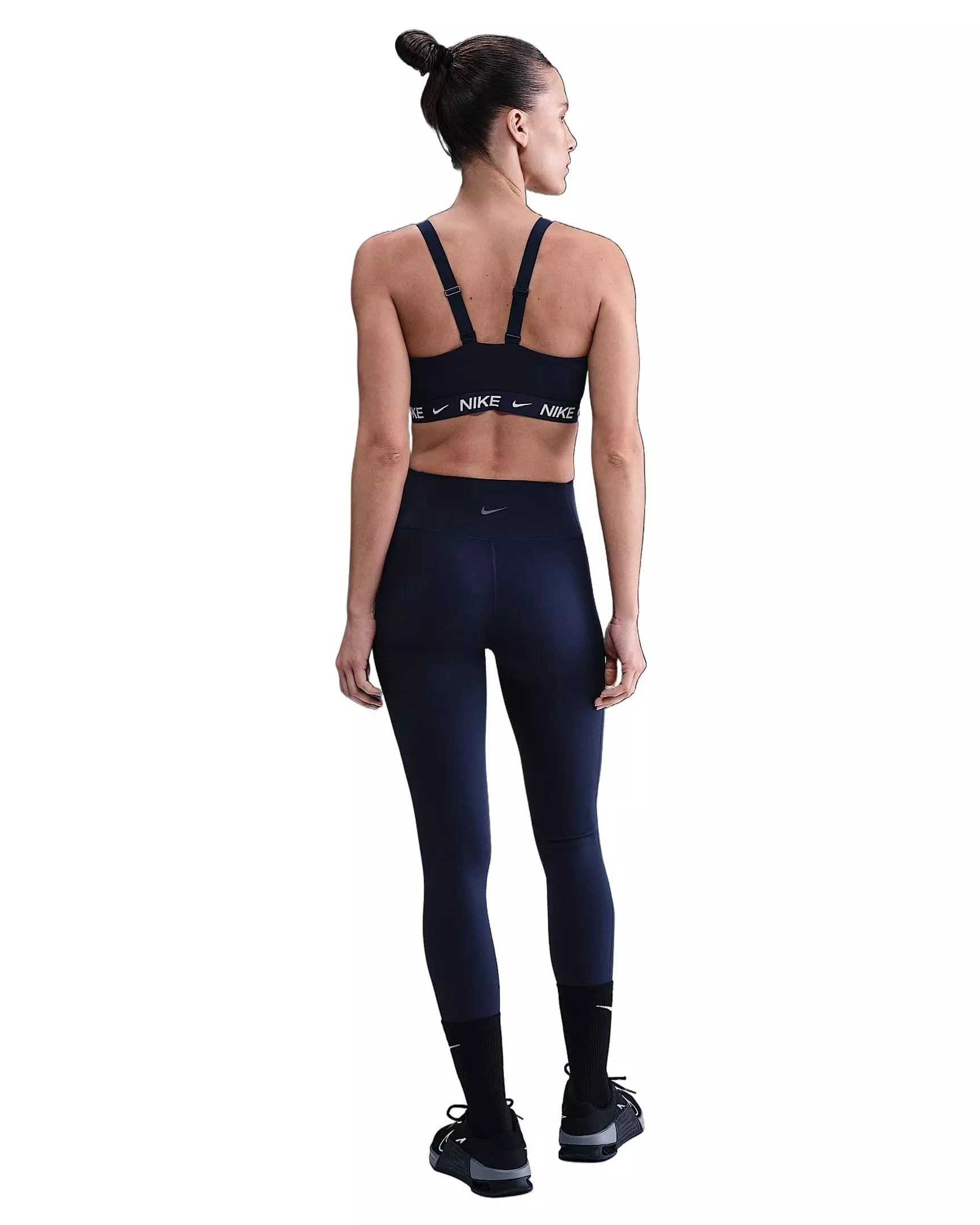 Nike Women's Indy Medium Support Padded Adjustable Sports Bra -Navy - NAVY