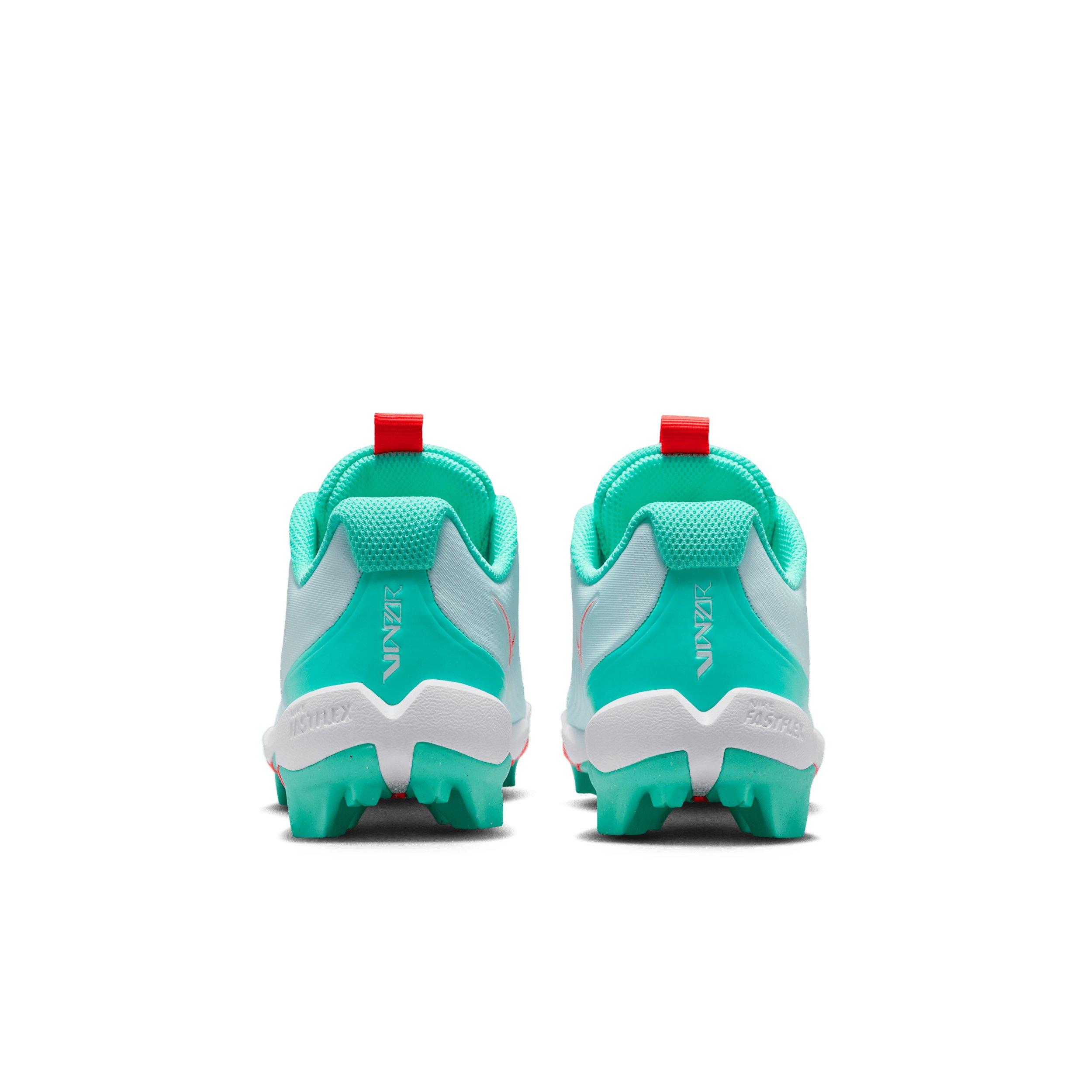 Nike Vapor Shark 3 "Glacier Blue/Bright Crimson/Turquoise/White" Grade School Boys' Football Cleat - BLUE/CRIMSON/TURQUOISE/WHITE Thumbnail View 5