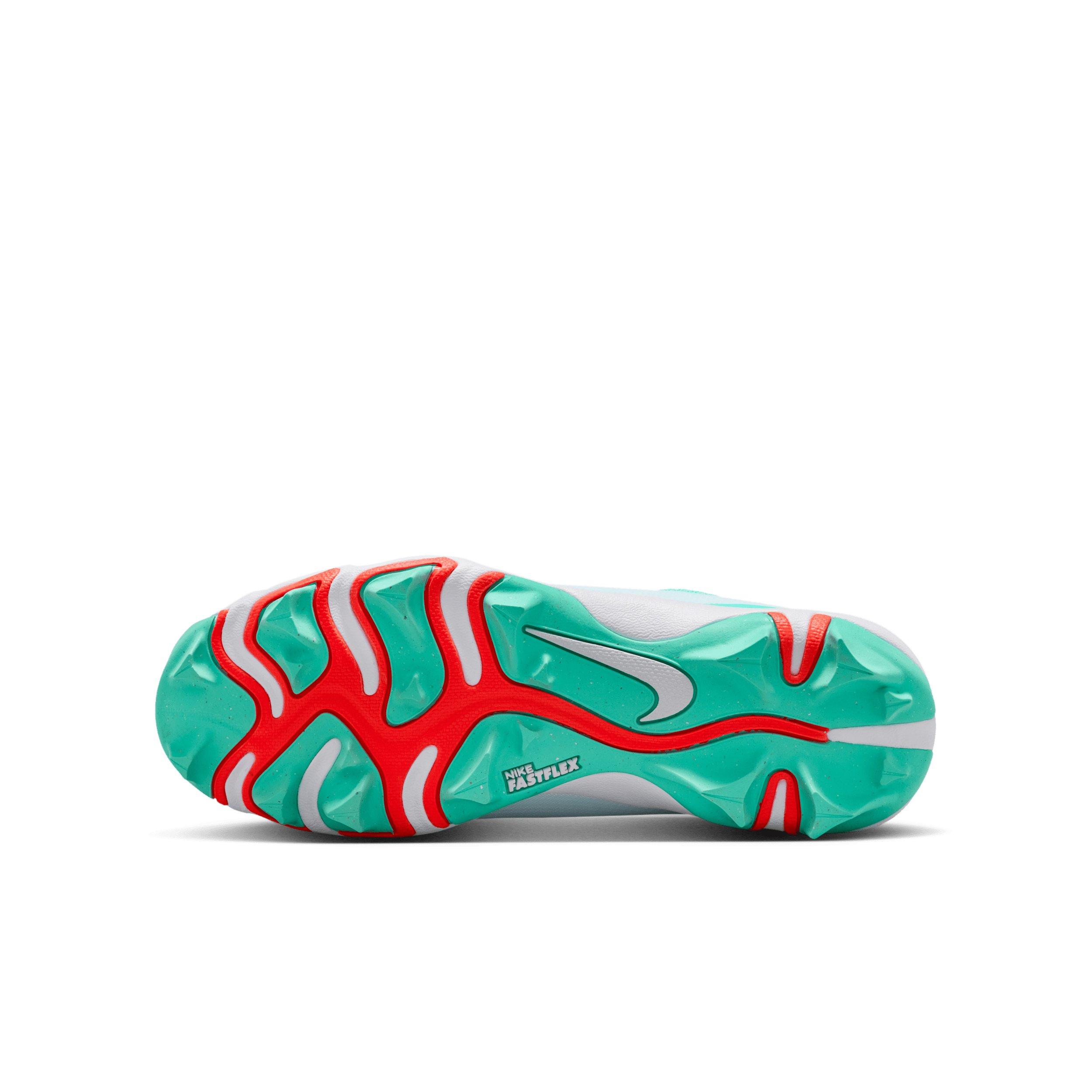 Nike Vapor Shark 3 "Glacier Blue/Bright Crimson/Turquoise/White" Grade School Boys' Football Cleat - BLUE/CRIMSON/TURQUOISE/WHITE Thumbnail View 6