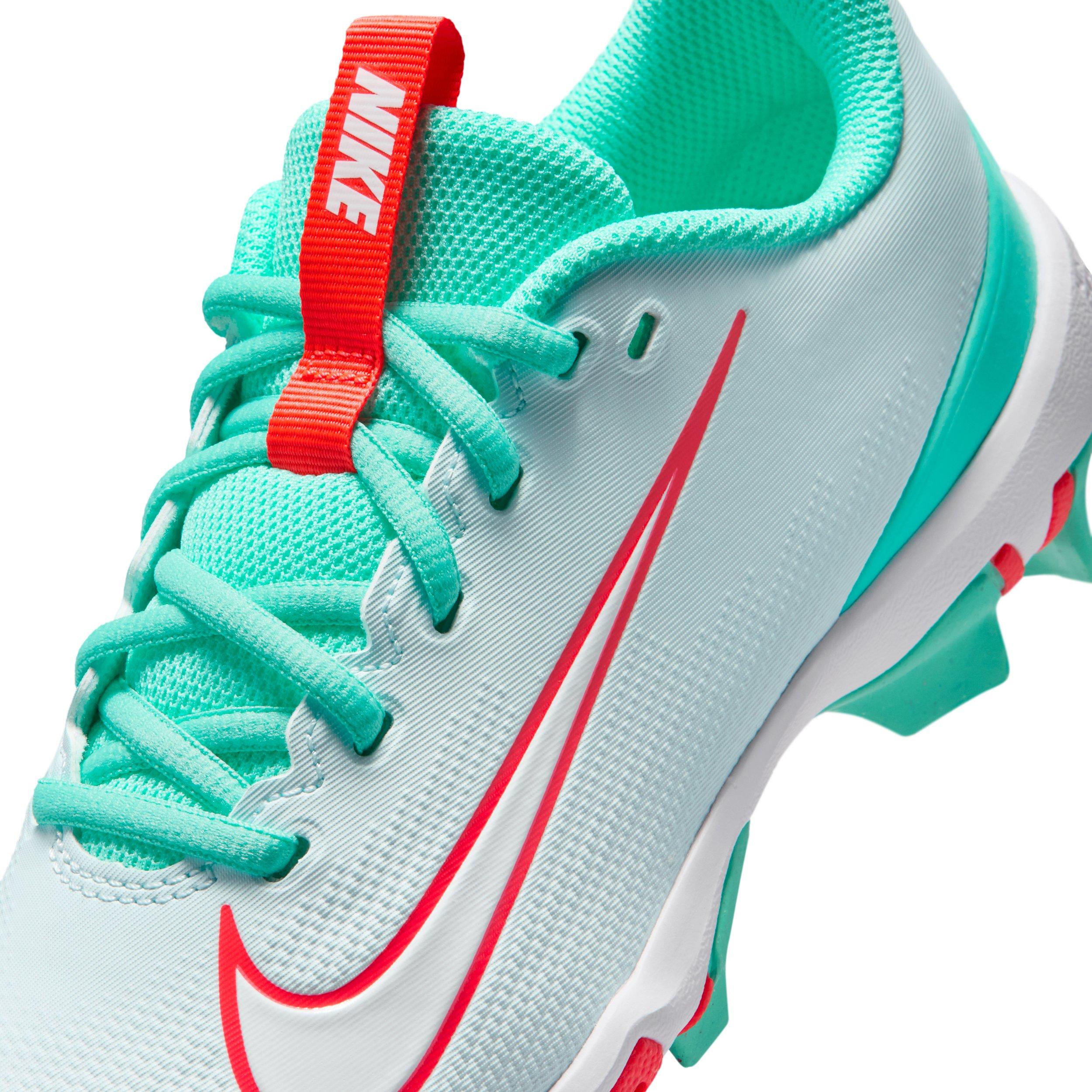 Nike Vapor Shark 3 "Glacier Blue/Bright Crimson/Turquoise/White" Grade School Boys' Football Cleat - BLUE/CRIMSON/TURQUOISE/WHITE Thumbnail View 8