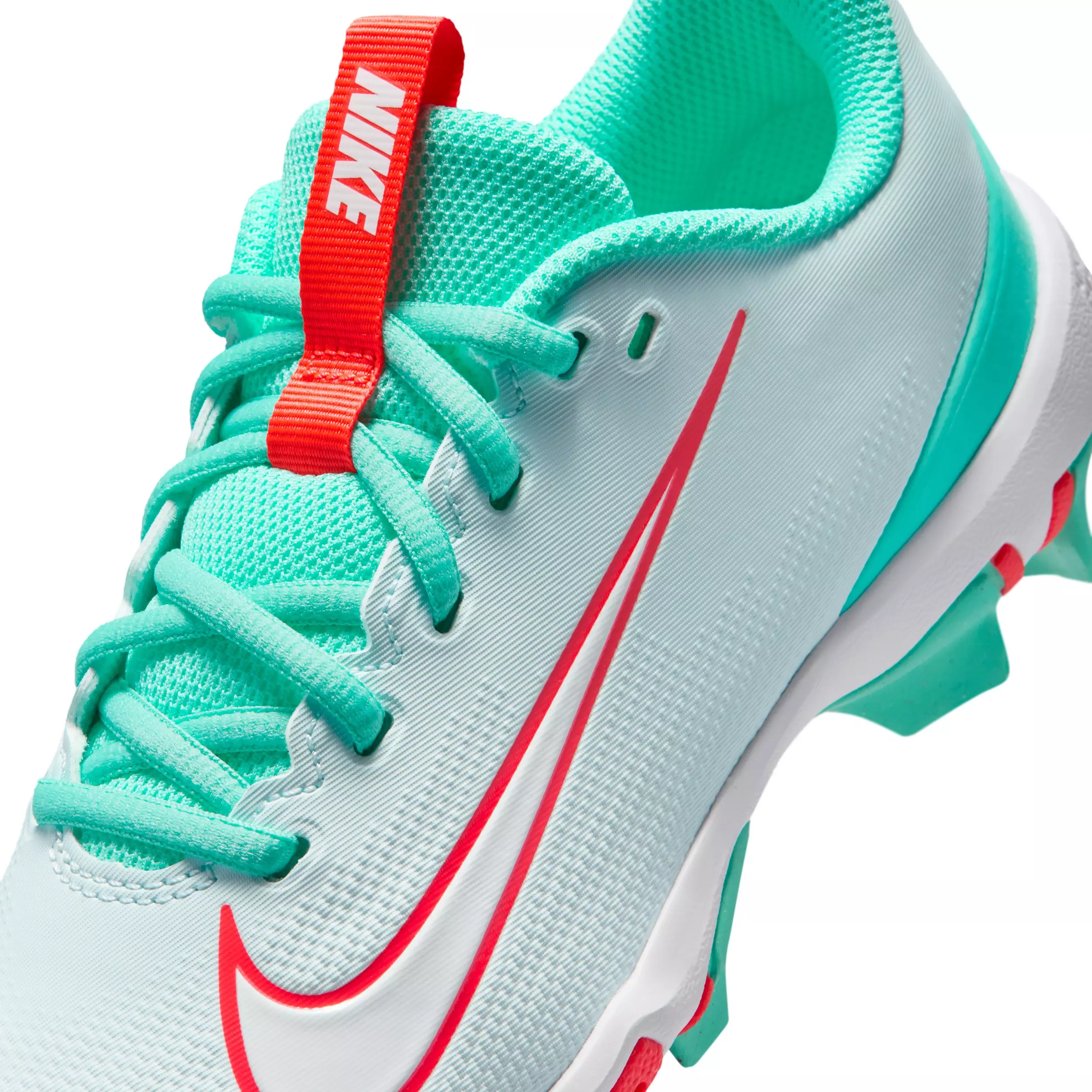 Nike Vapor Shark 3 "Glacier Blue/Bright Crimson/Turquoise/White" Grade School Boys' Football Cleat - BLUE/CRIMSON/TURQUOISE/WHITE