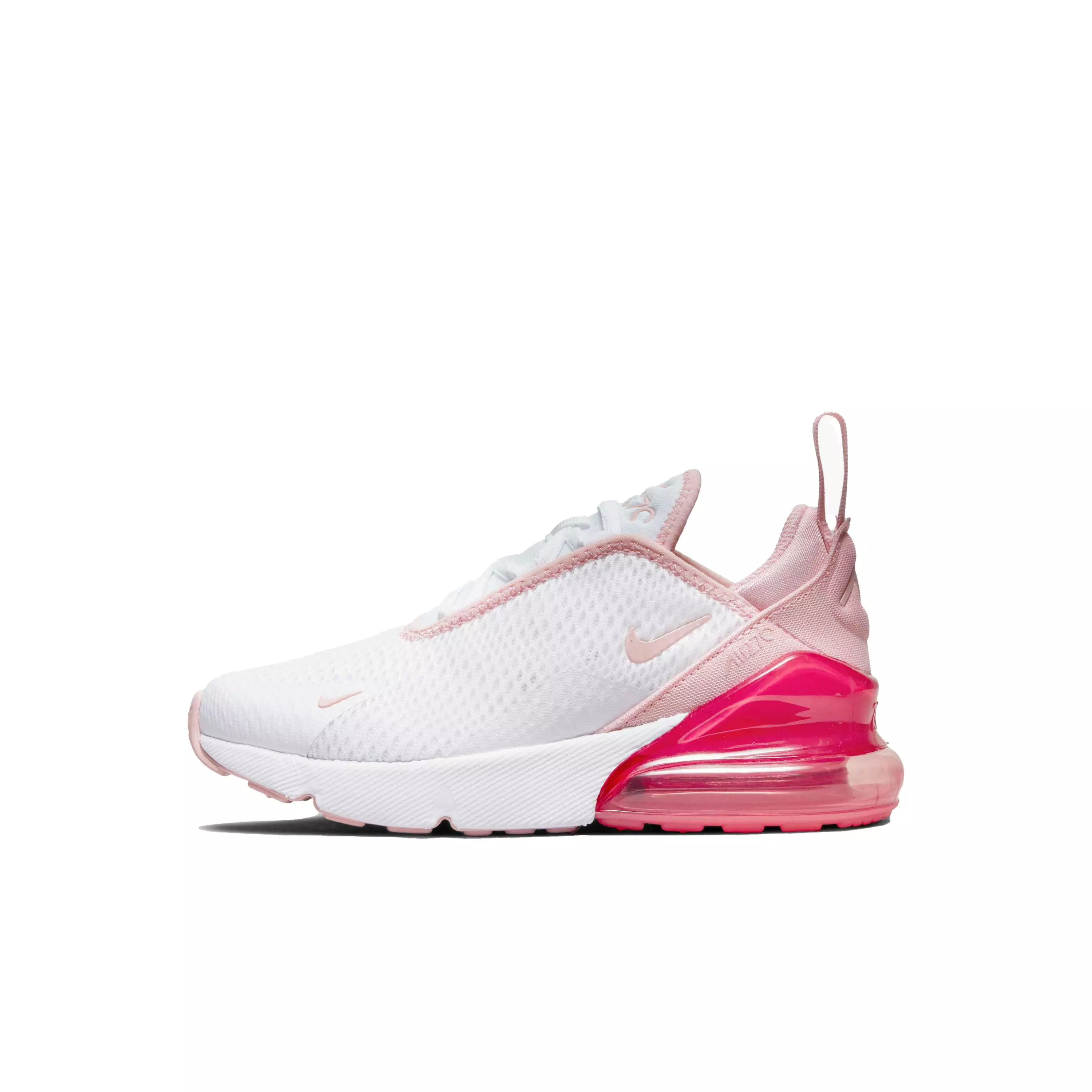 Nike Air Max 270 "White/Pink Glaze/Pink Salt" Preschool Boys' Shoe - WHITE