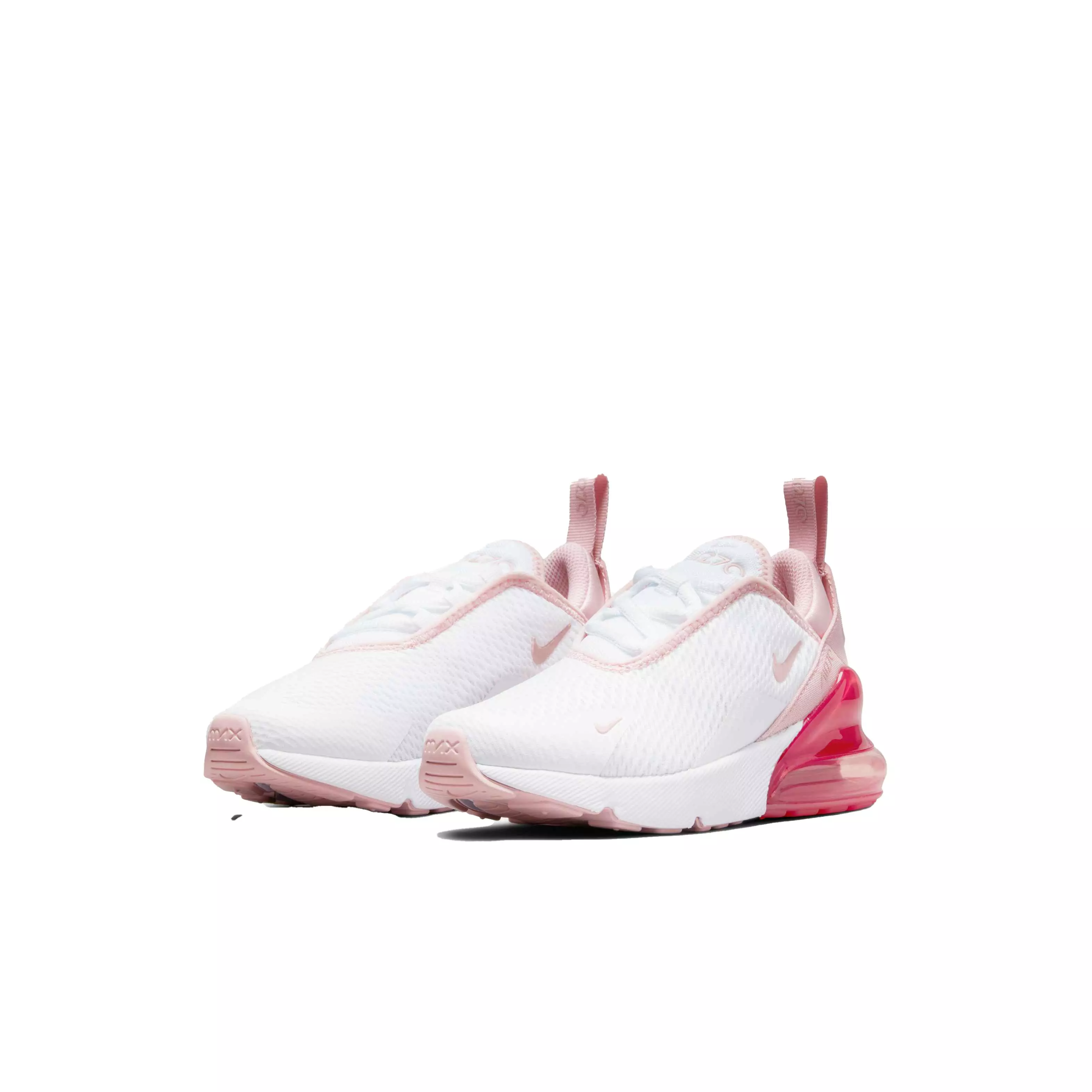 Nike Air Max 270 "White/Pink Glaze/Pink Salt" Preschool Boys' Shoe - WHITE