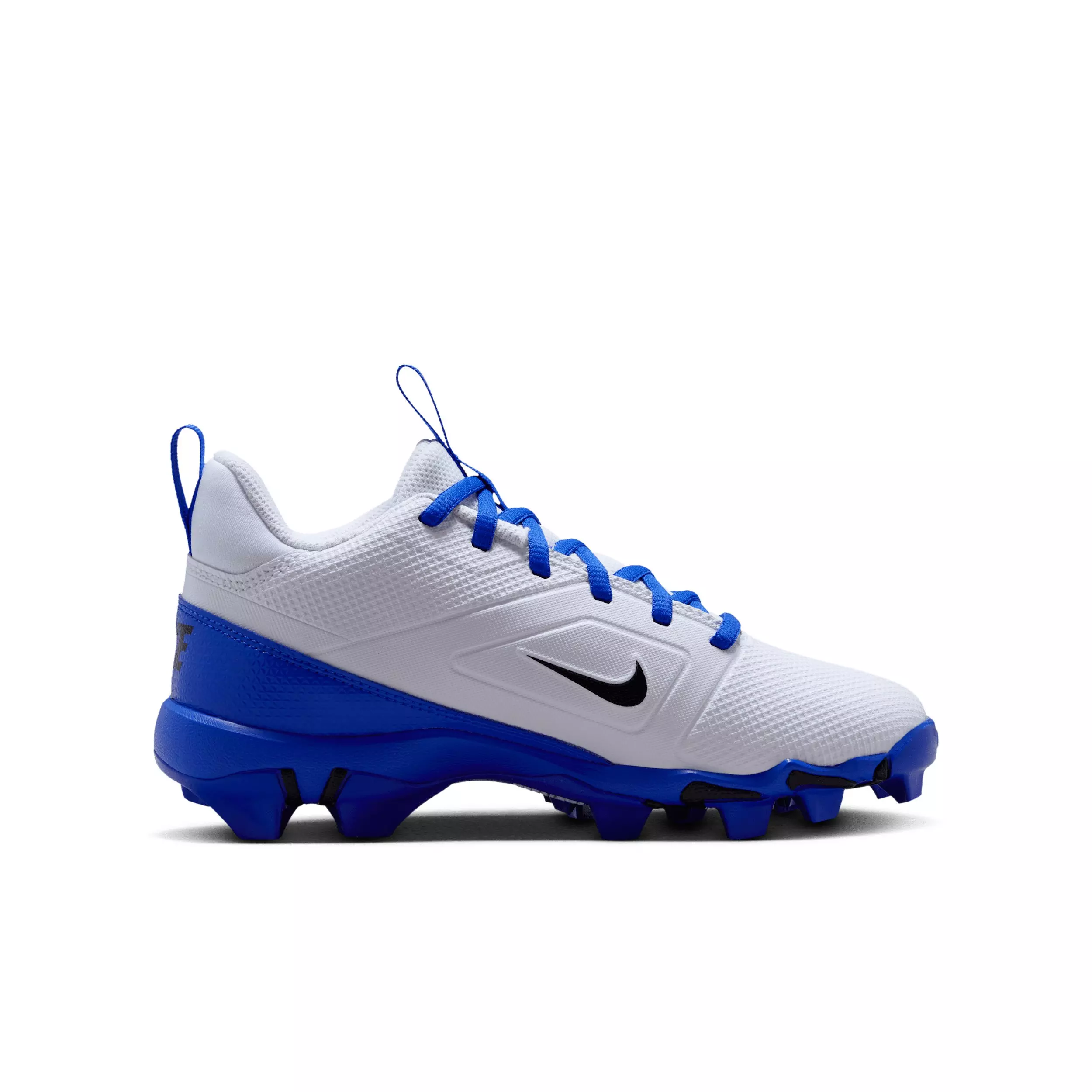 Nike Alpha Menace 4 Shark "White/Hyper Royal/Black" Grade School Boys' Football Cleat - WHITE/ROYAL/BLACK