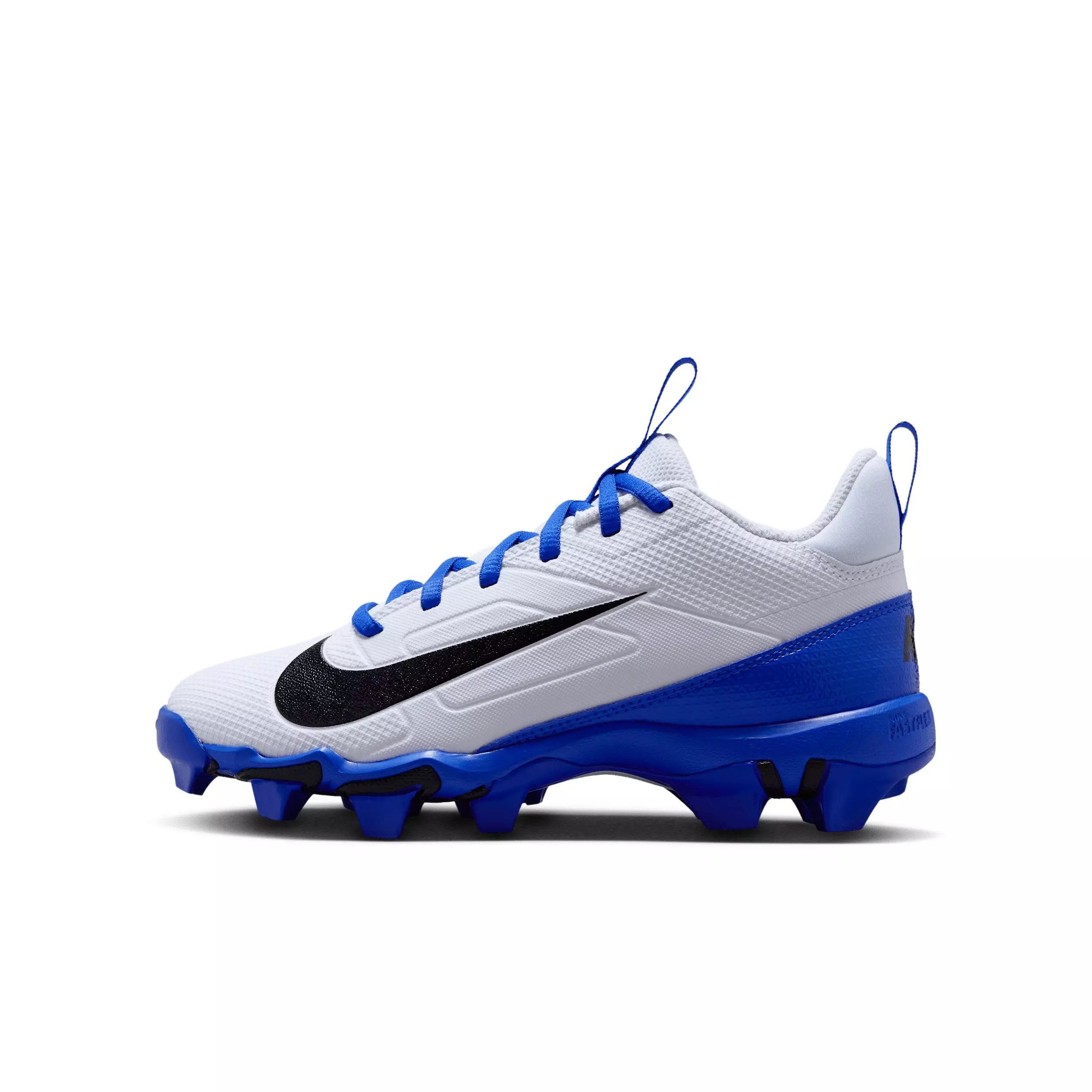 Nike Alpha Menace 4 Shark "White/Hyper Royal/Black" Grade School Boys' Football Cleat - WHITE/ROYAL/BLACK