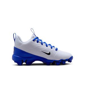 Nike Alpha Menace 4 Shark "White/Hyper Royal/Black" Grade School Boys' Football Cleat