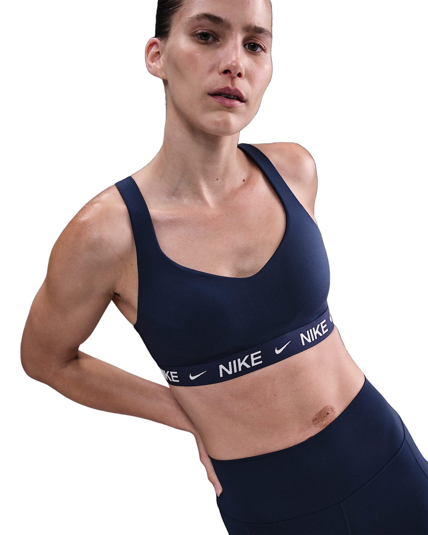 Nike Women's Indy High Support Padded Adjustable Sports Bra - Navy - NAVY Thumbnail View 1