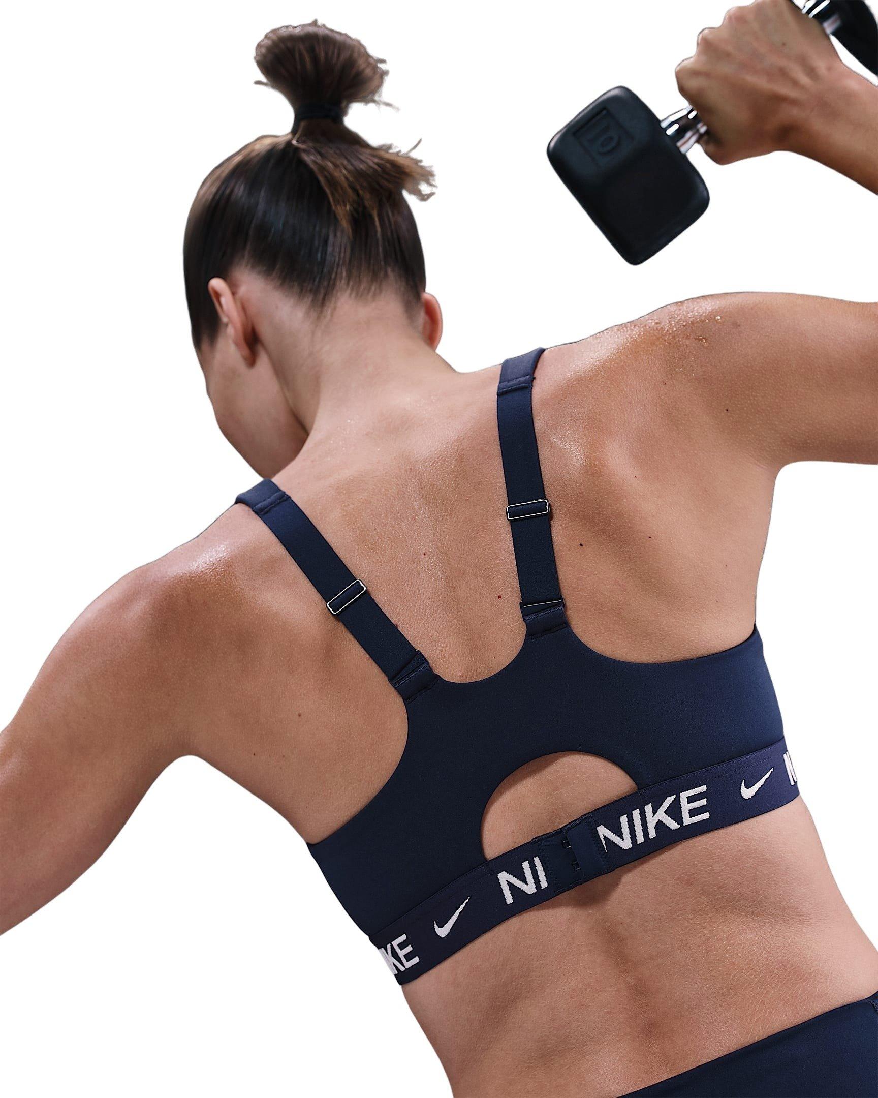 Nike Women's Indy High Support Padded Adjustable Sports Bra - Navy - NAVY Thumbnail View 2