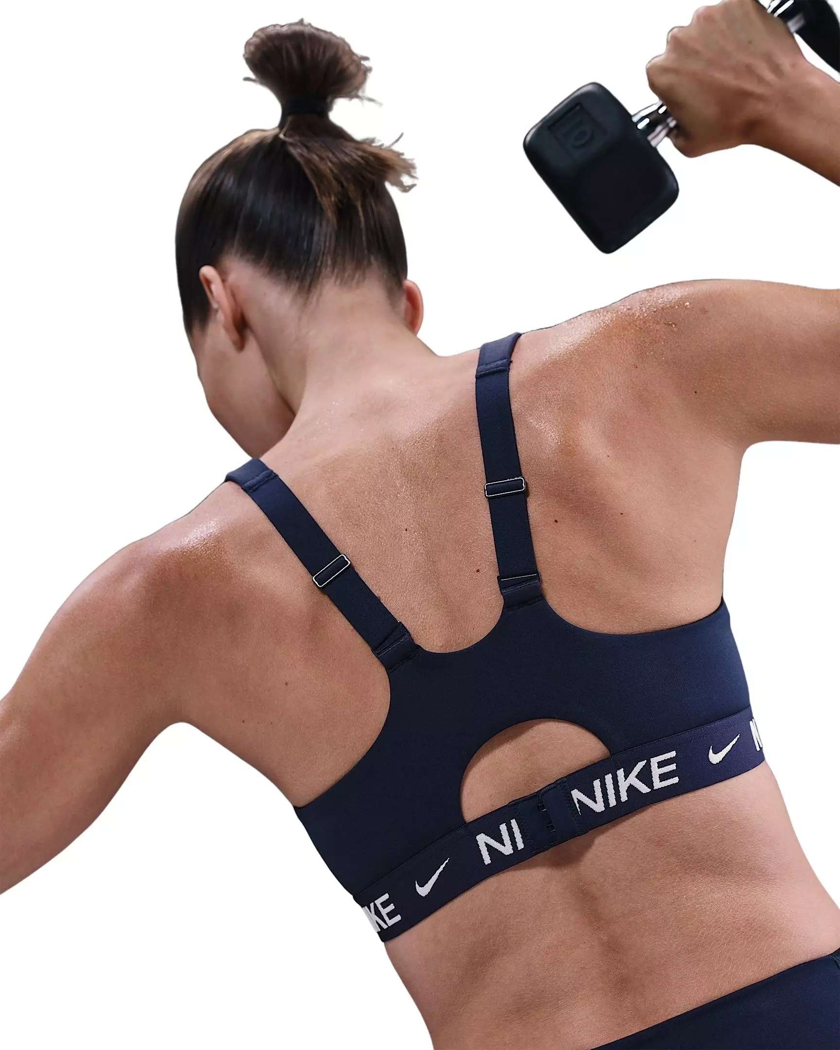 Nike Women's Indy High Support Padded Adjustable Sports Bra - Navy - NAVY