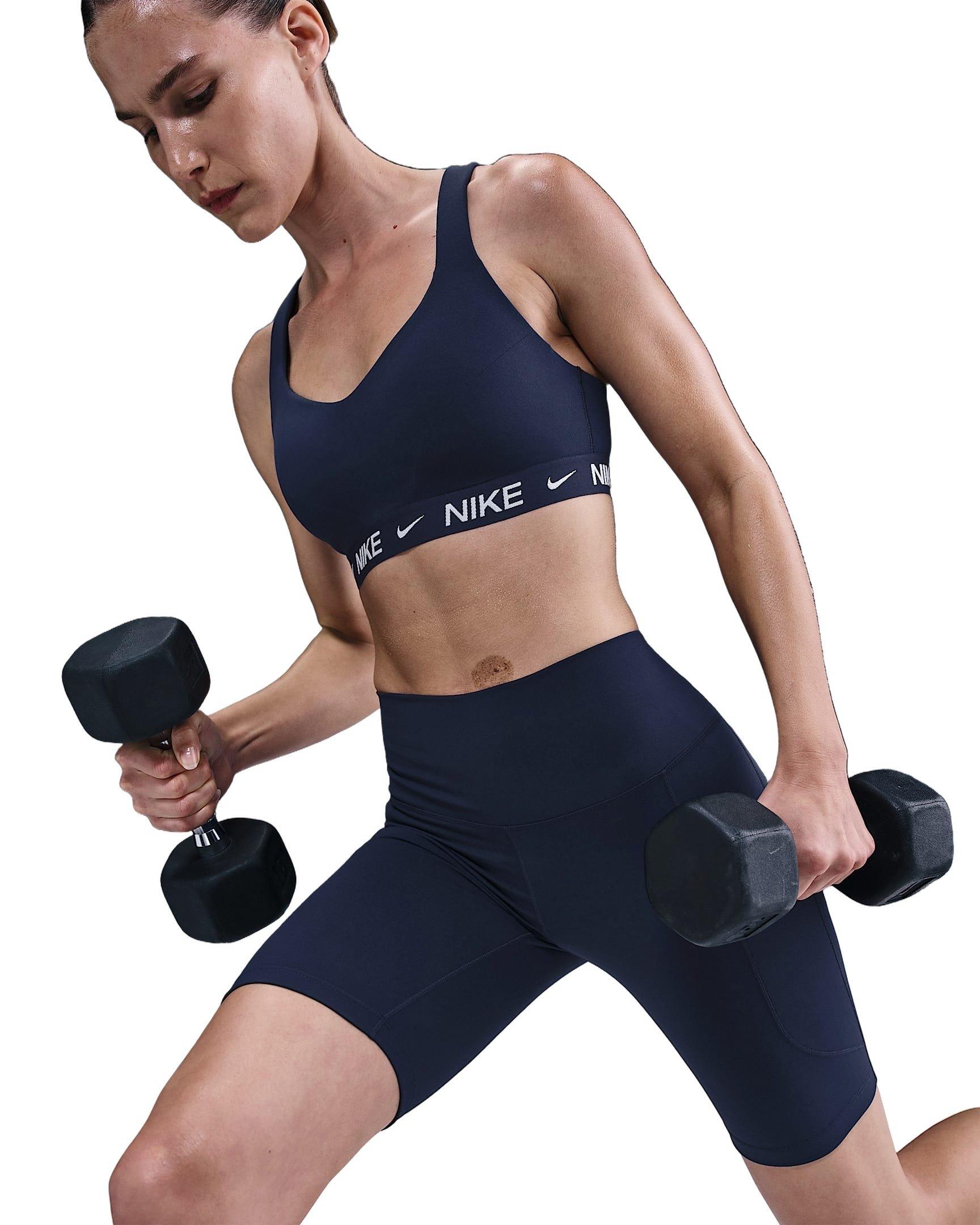 Nike Women's Indy High Support Padded Adjustable Sports Bra - Navy - NAVY Thumbnail View 3