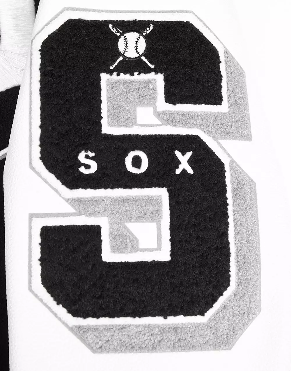 Pro Standard Men's MLB Chicago White Sox Old English Rib Wool Varsity Jacket - Black/White - BLACK/WHITE