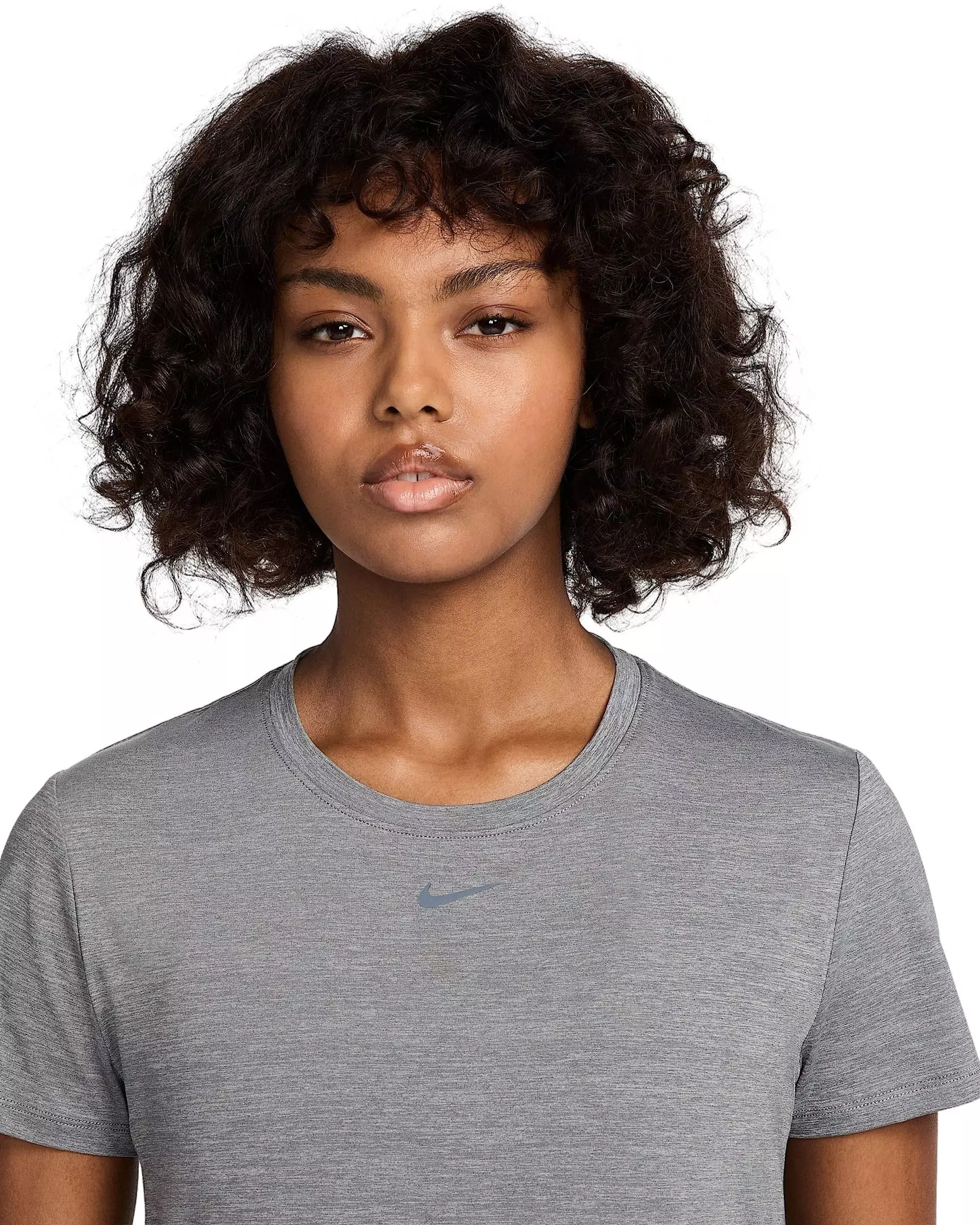 Nike Women's One Classic Dri-FIT Short-Sleeve Top -Grey - GREY