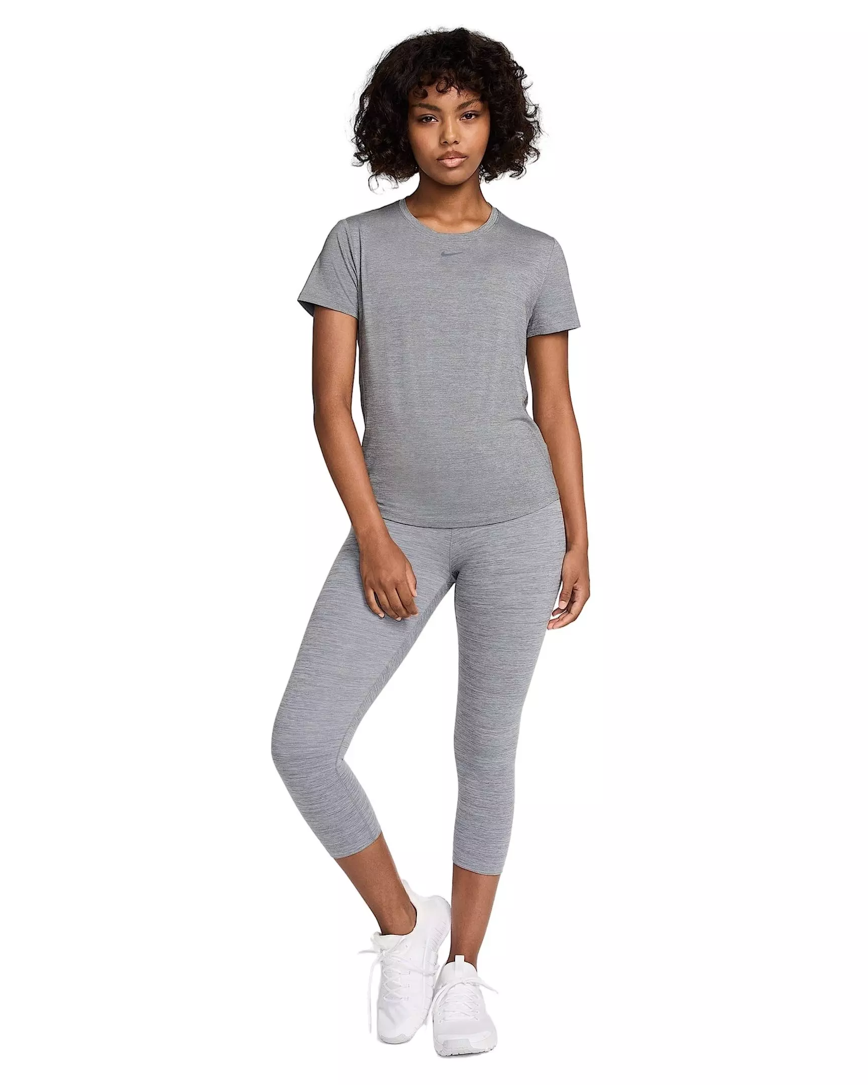 Nike Women's One Classic Dri-FIT Short-Sleeve Top - Grey - GREY