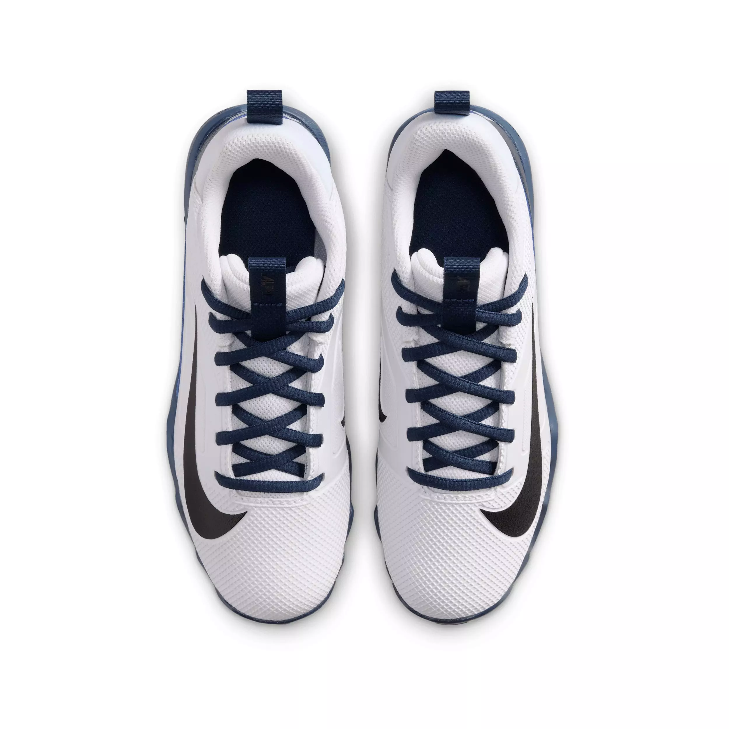 Nike Alpha Menace 4 Shark "White/Midnight Navy/Black" Grade School Boys' Football Cleat - WHITE/NAVY/BLACK