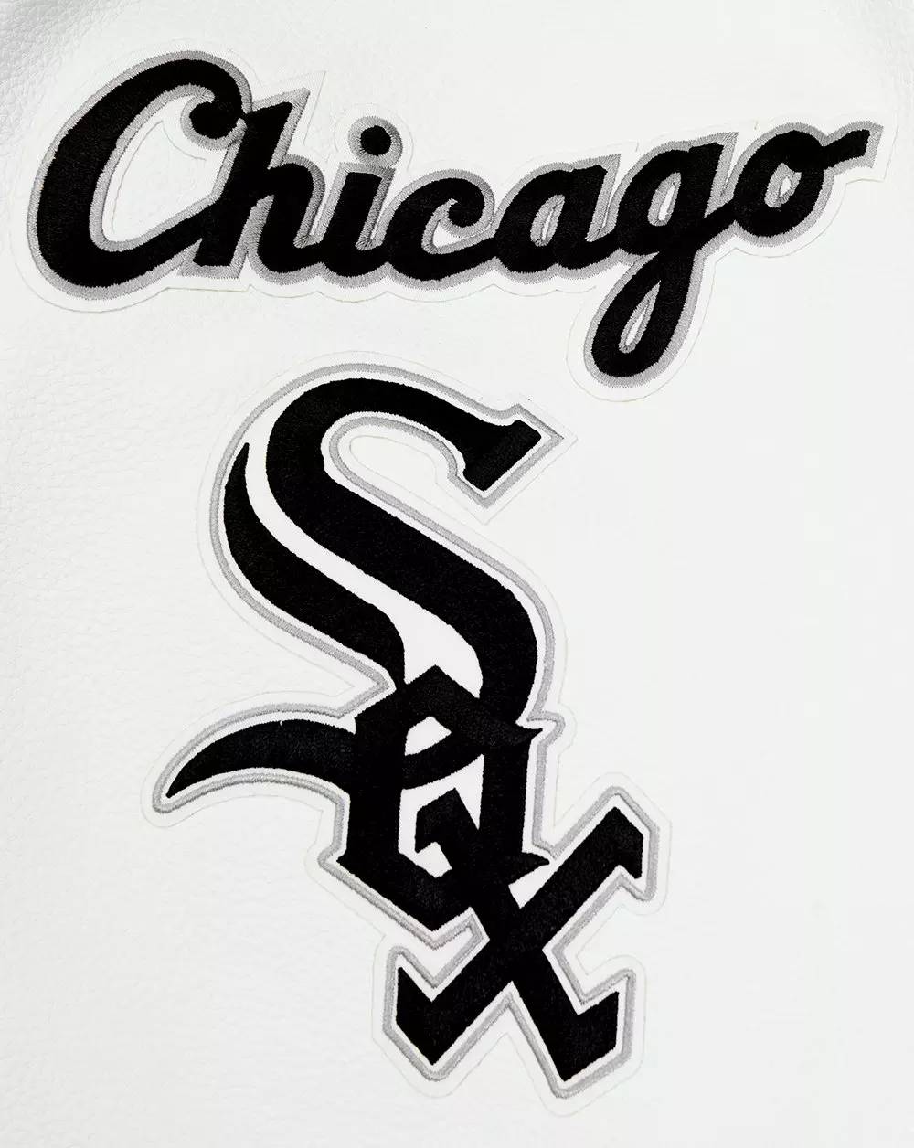 Pro Standard Men's MLB Chicago White Sox Old English Rib Wool Varsity Jacket -Grey/White - GREY/WHITE