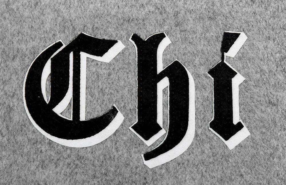 Pro Standard Men's MLB Chicago White Sox Old English Rib Wool Varsity Jacket - Grey/White - GREY/WHITE Thumbnail View 8