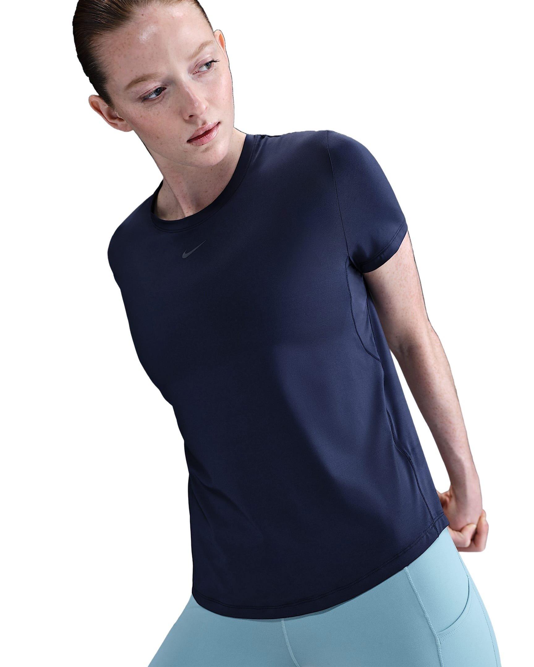 Nike Women's One Classic Dri-FIT Short-Sleeve Top -Navy - NAVY Thumbnail View 1