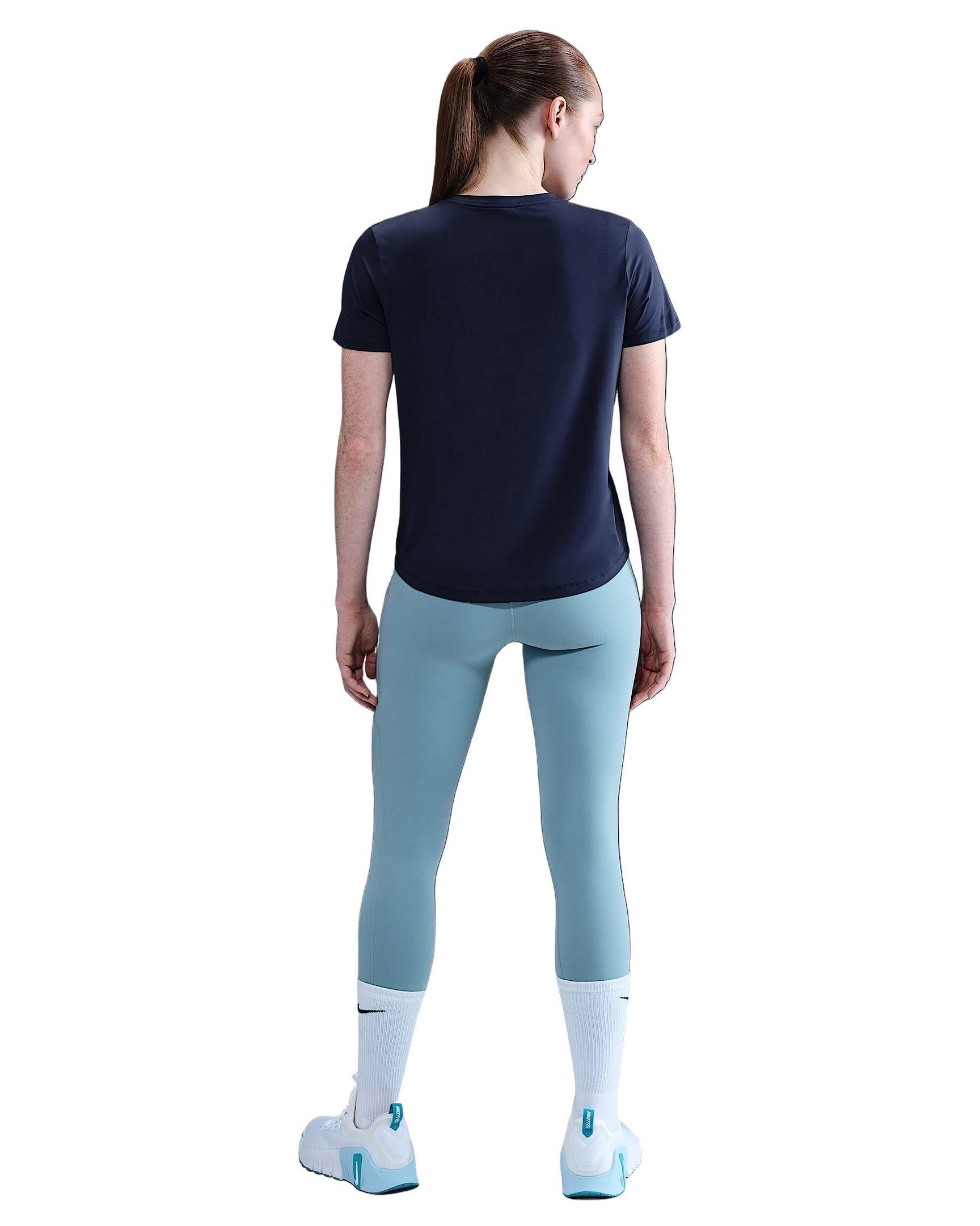 Nike Women's One Classic Dri-FIT Short-Sleeve Top - Navy - NAVY Thumbnail View 5