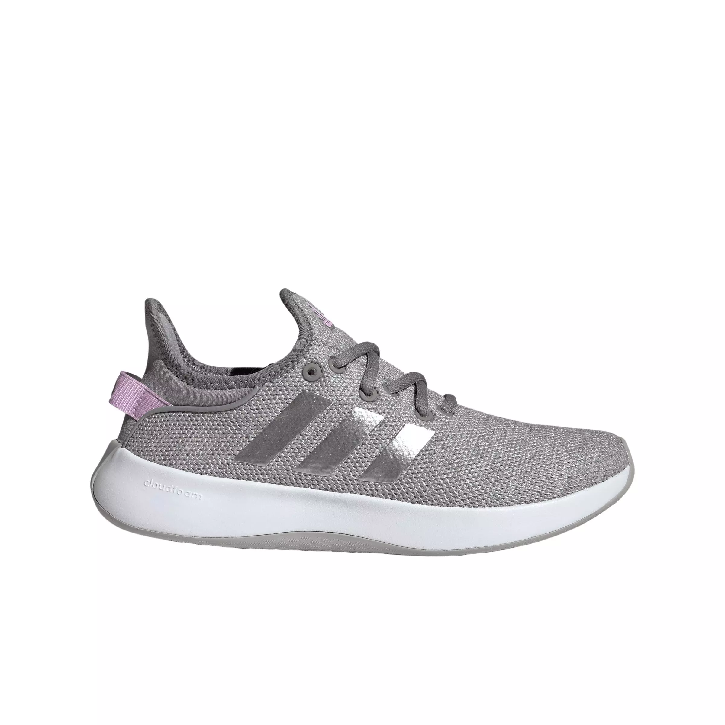 adidas Cloudfoam Pure SPW "Ch Solid Grey/Silver Metallic/Bliss Lilac" Women's Running Shoe - GREY/SILVER/LILAC