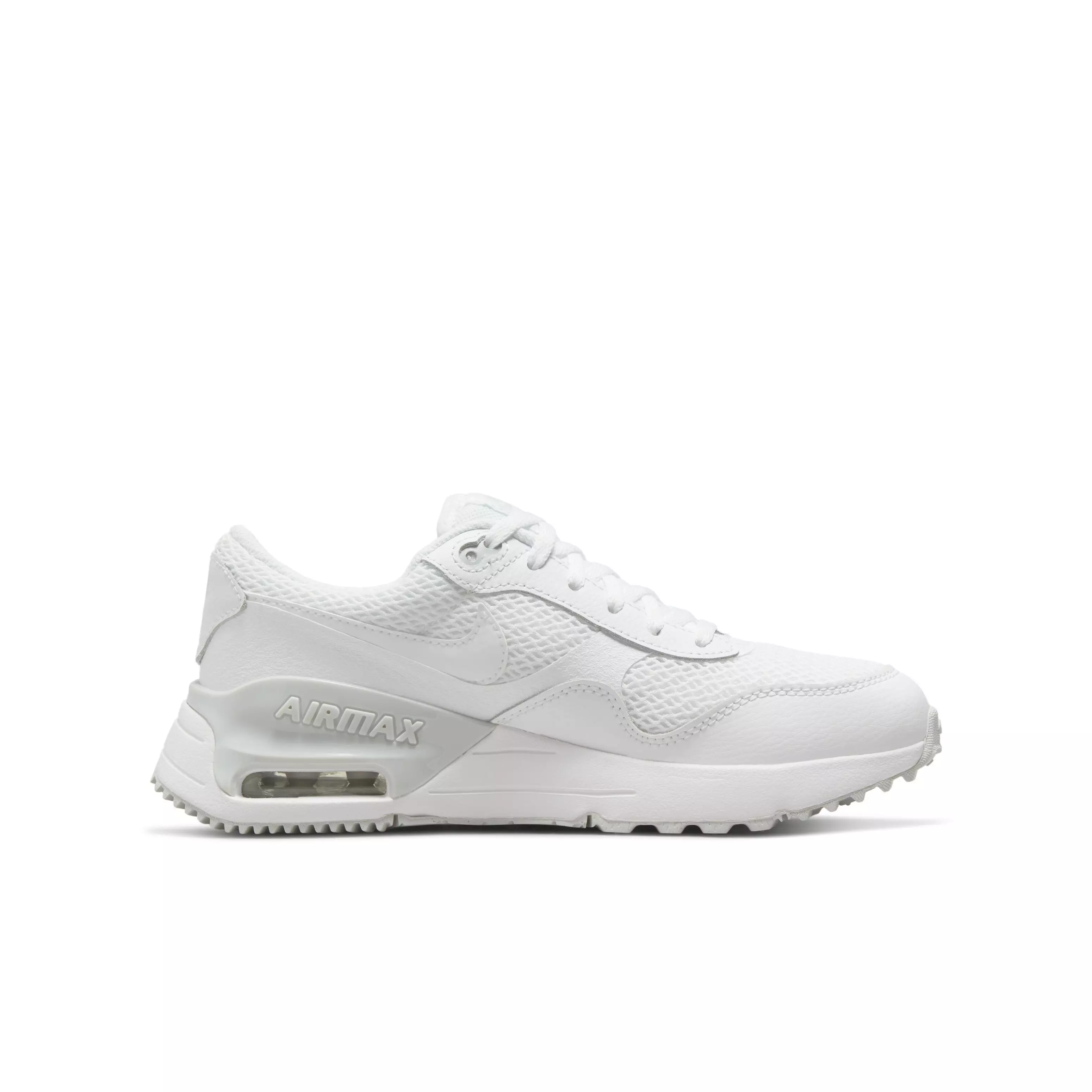 Nike Air Max SYSTM "White/White/Pure Platinum" Grade School Boys' Shoe - WHITE/WHITE/PLATINUM