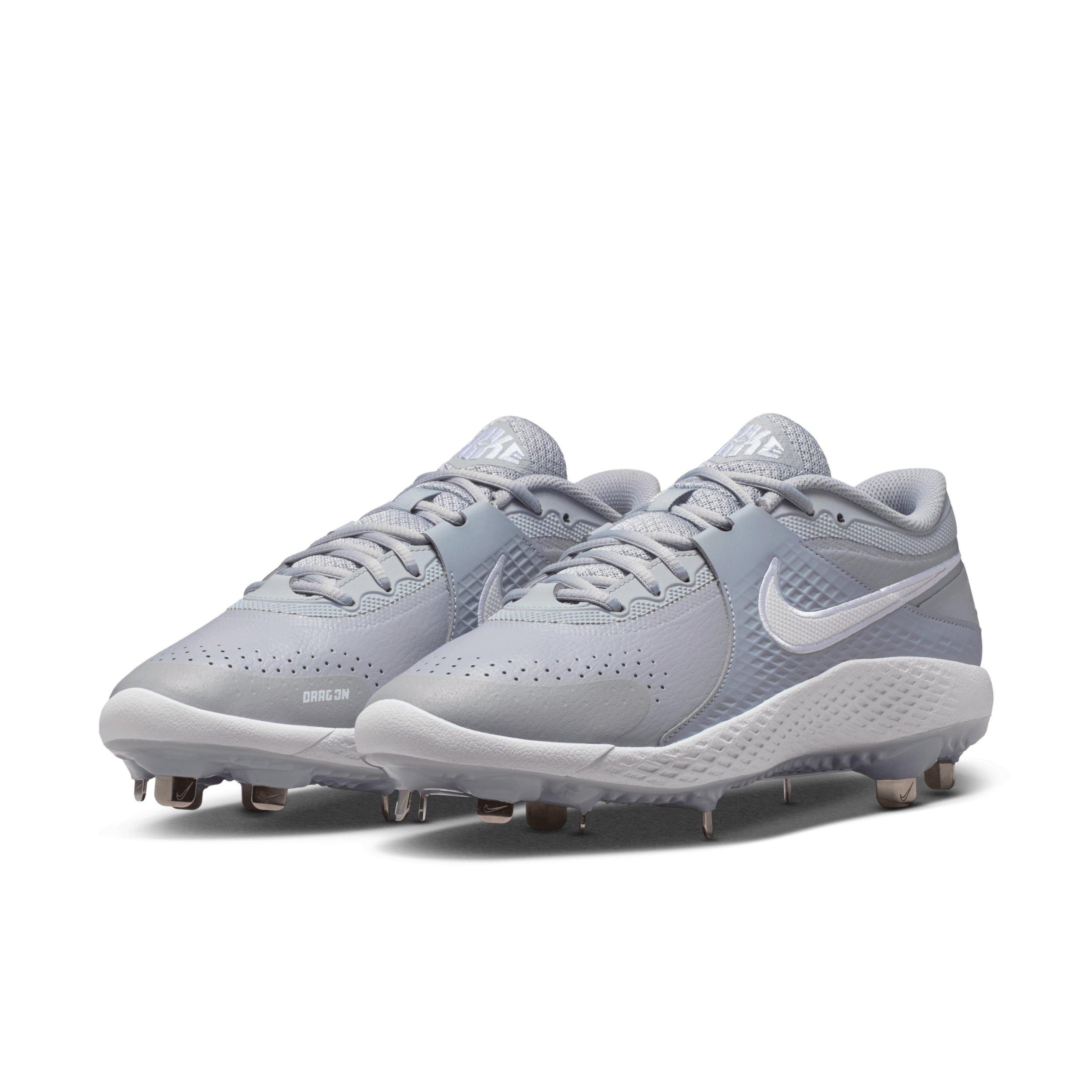 Nike Diamond Gamer MTL "Wolf Grey/White" Men's Baseball Cleat - GREY/WHITE Thumbnail View 3