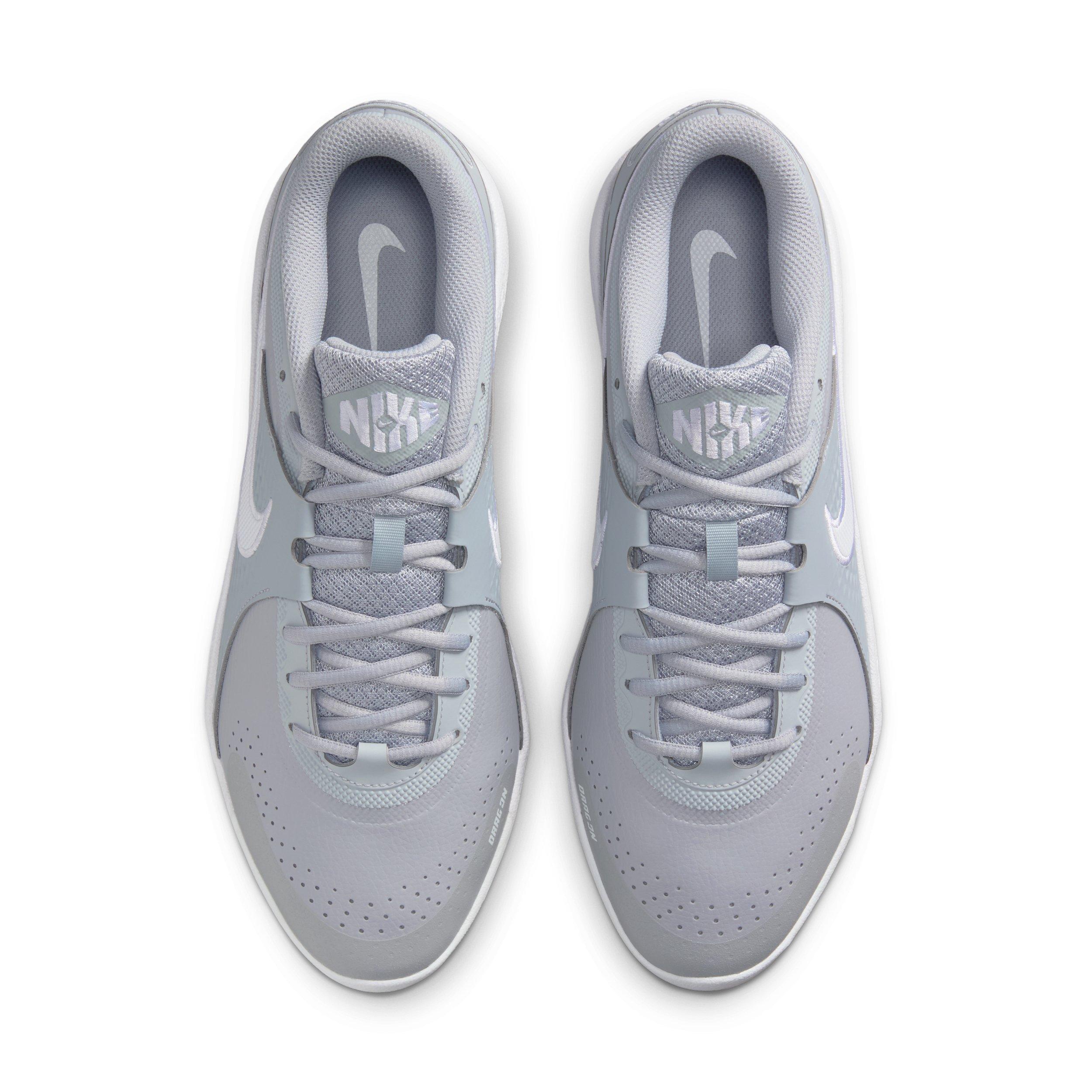 Nike Diamond Gamer MTL "Wolf Grey/White" Men's Baseball Cleat - GREY/WHITE Thumbnail View 4