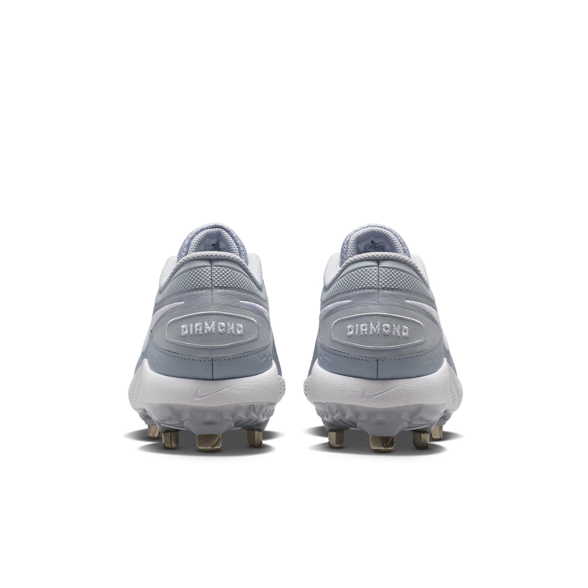 Nike Diamond Gamer MTL "Wolf Grey/White" Men's Baseball Cleat - GREY/WHITE Thumbnail View 5