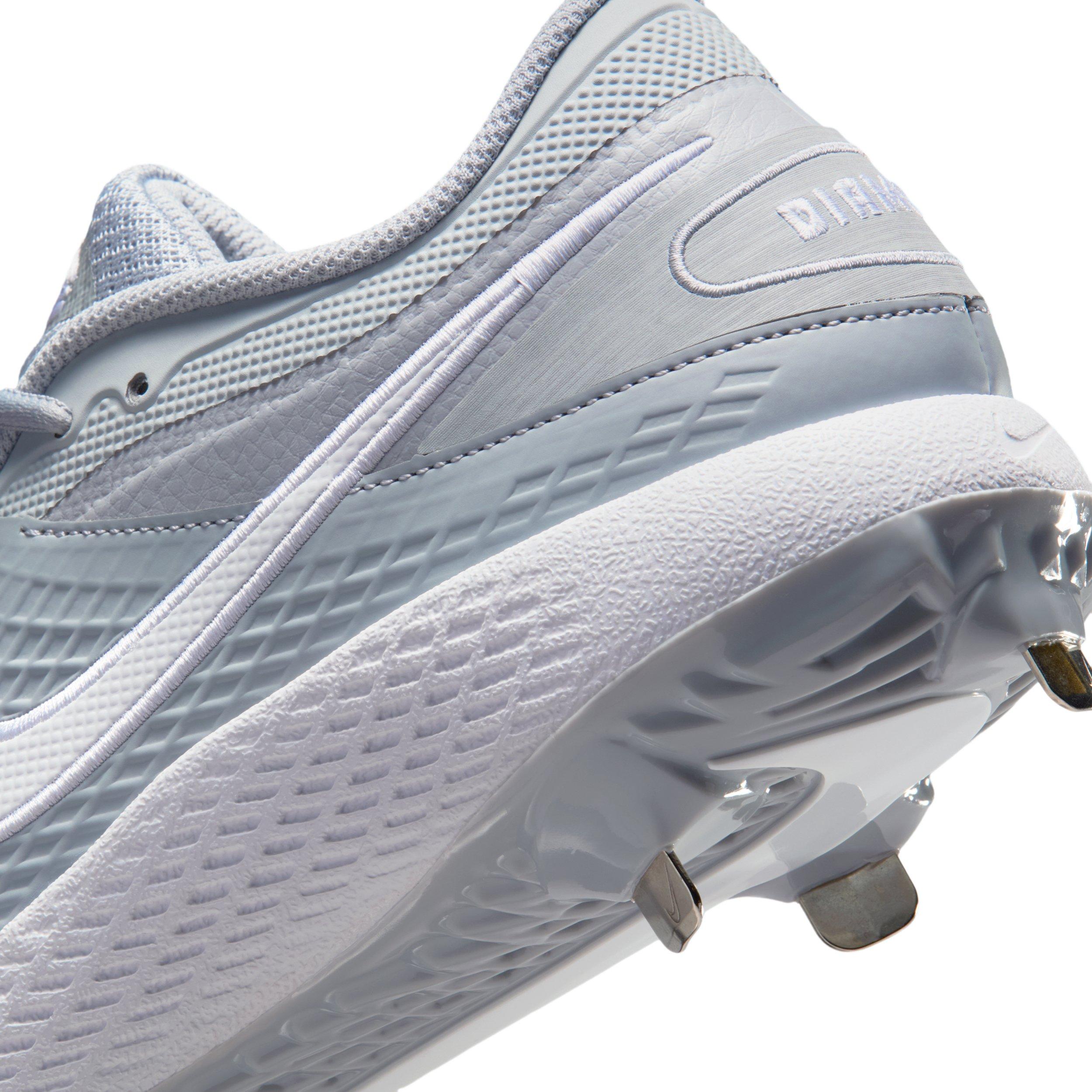 Nike Diamond Gamer MTL "Wolf Grey/White" Men's Baseball Cleat - GREY/WHITE Thumbnail View 9